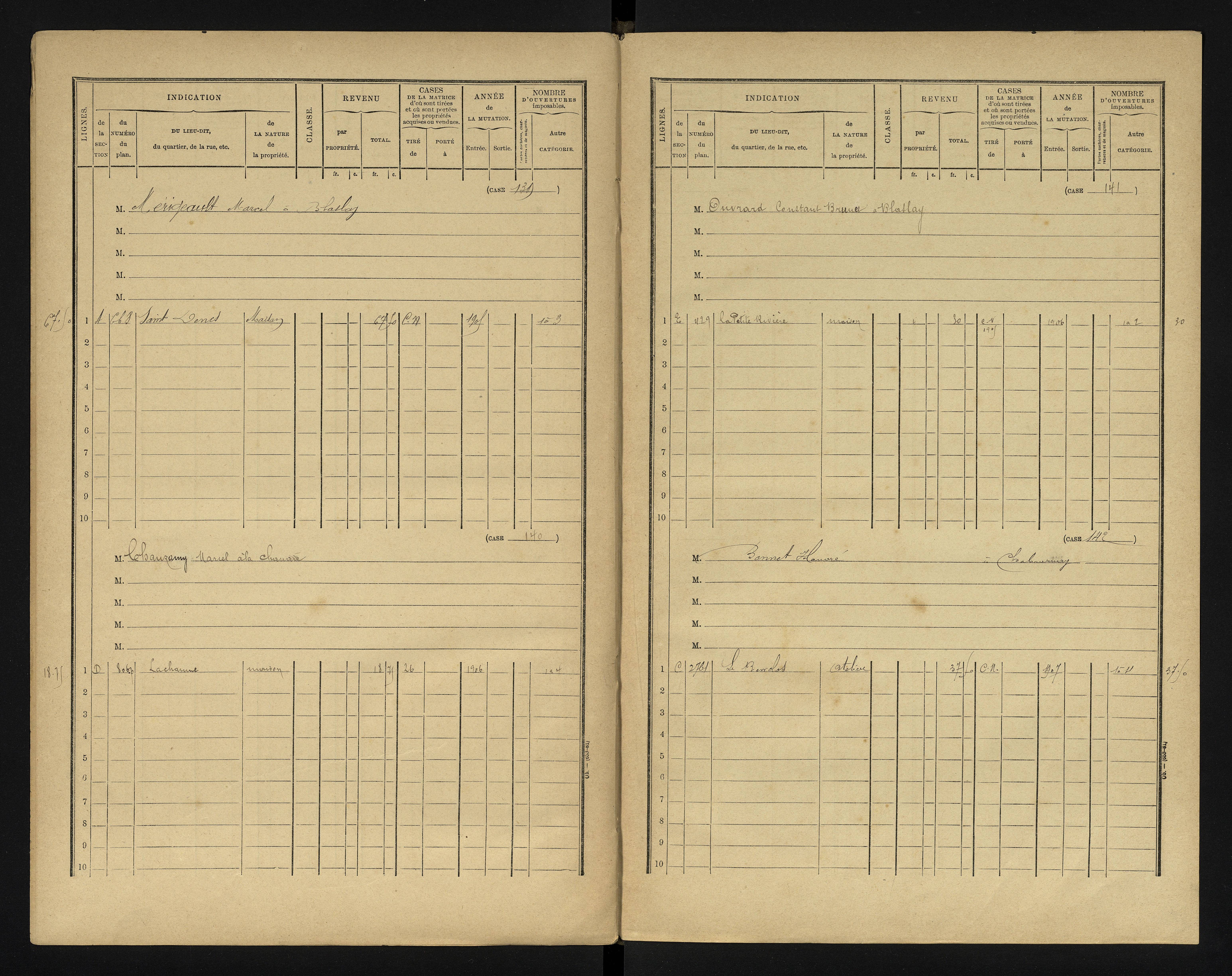 Blaslay - FRAD086_cadastre Cases 1-144 