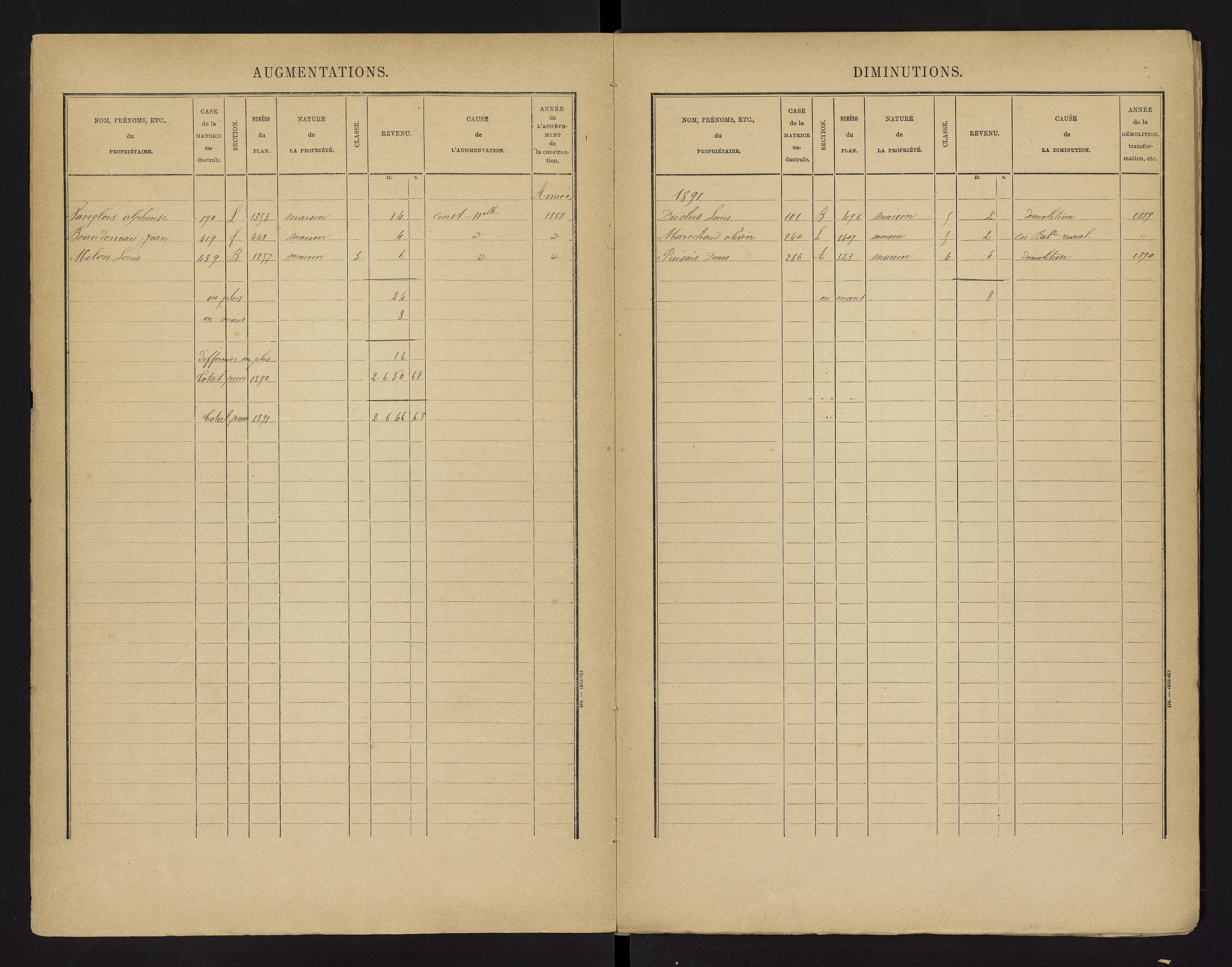 Bonnes - FRAD086_cadastre Cases 1-480 