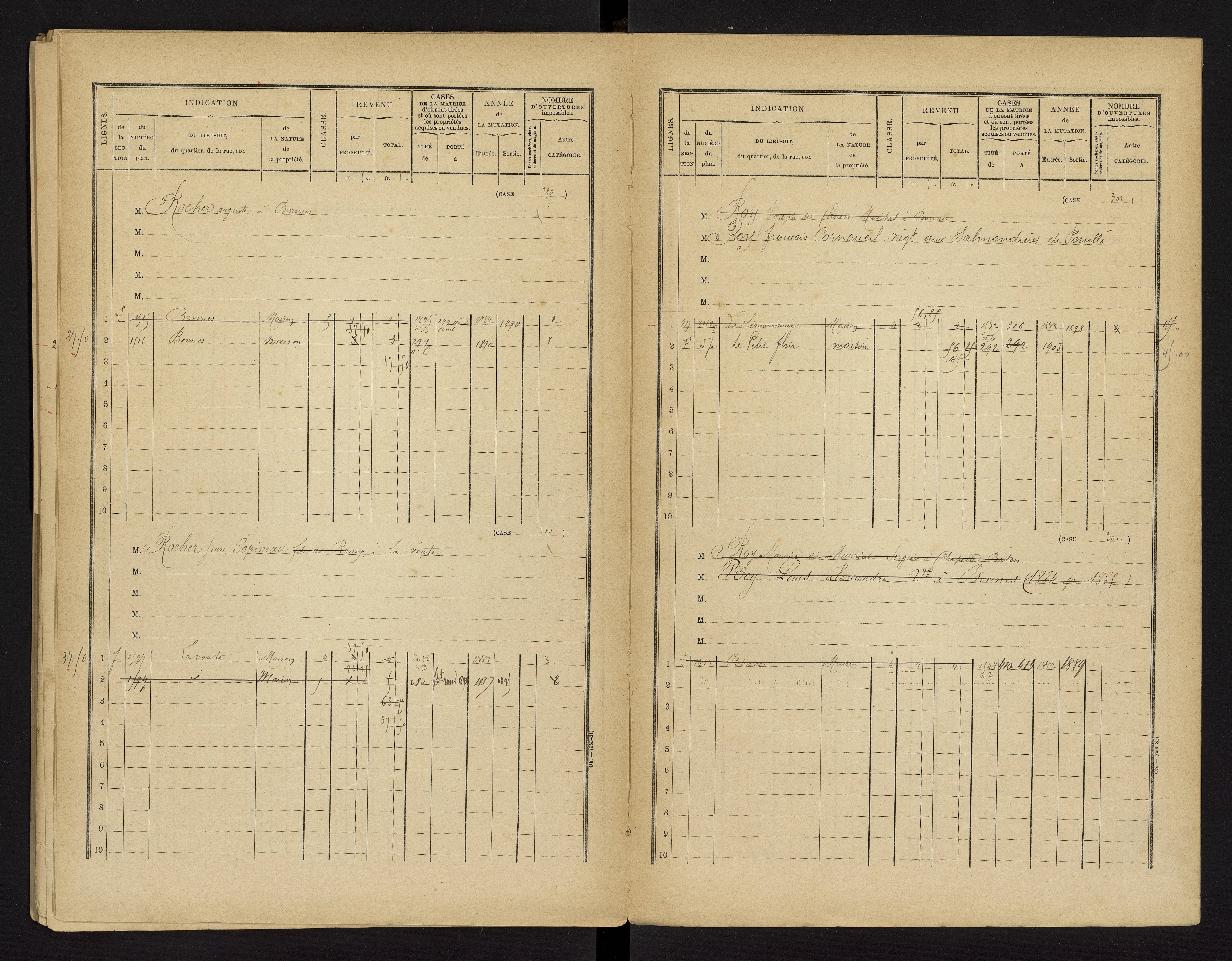 Bonnes - FRAD086_cadastre Cases 1-480 