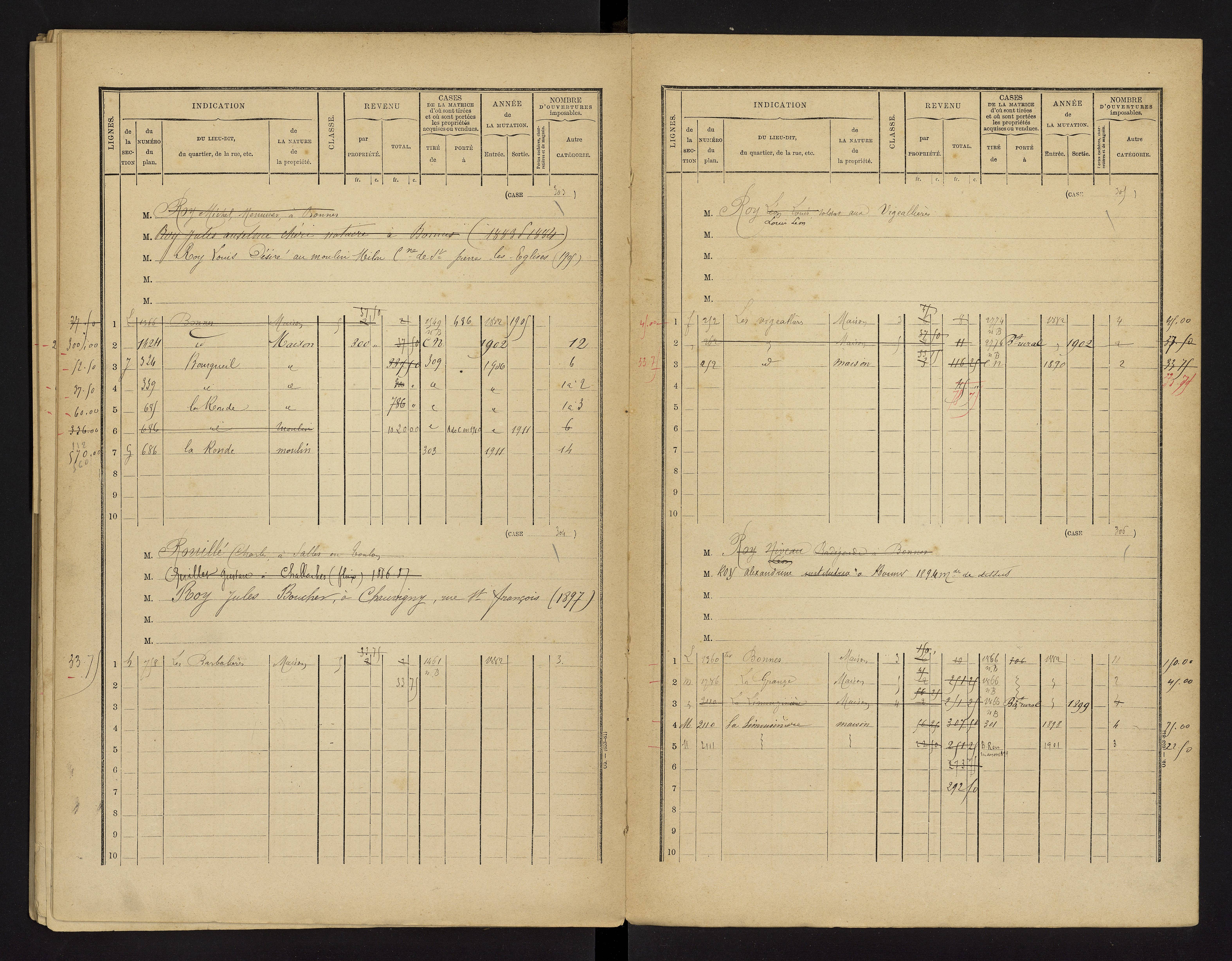 Bonnes - FRAD086_cadastre Cases 1-480 