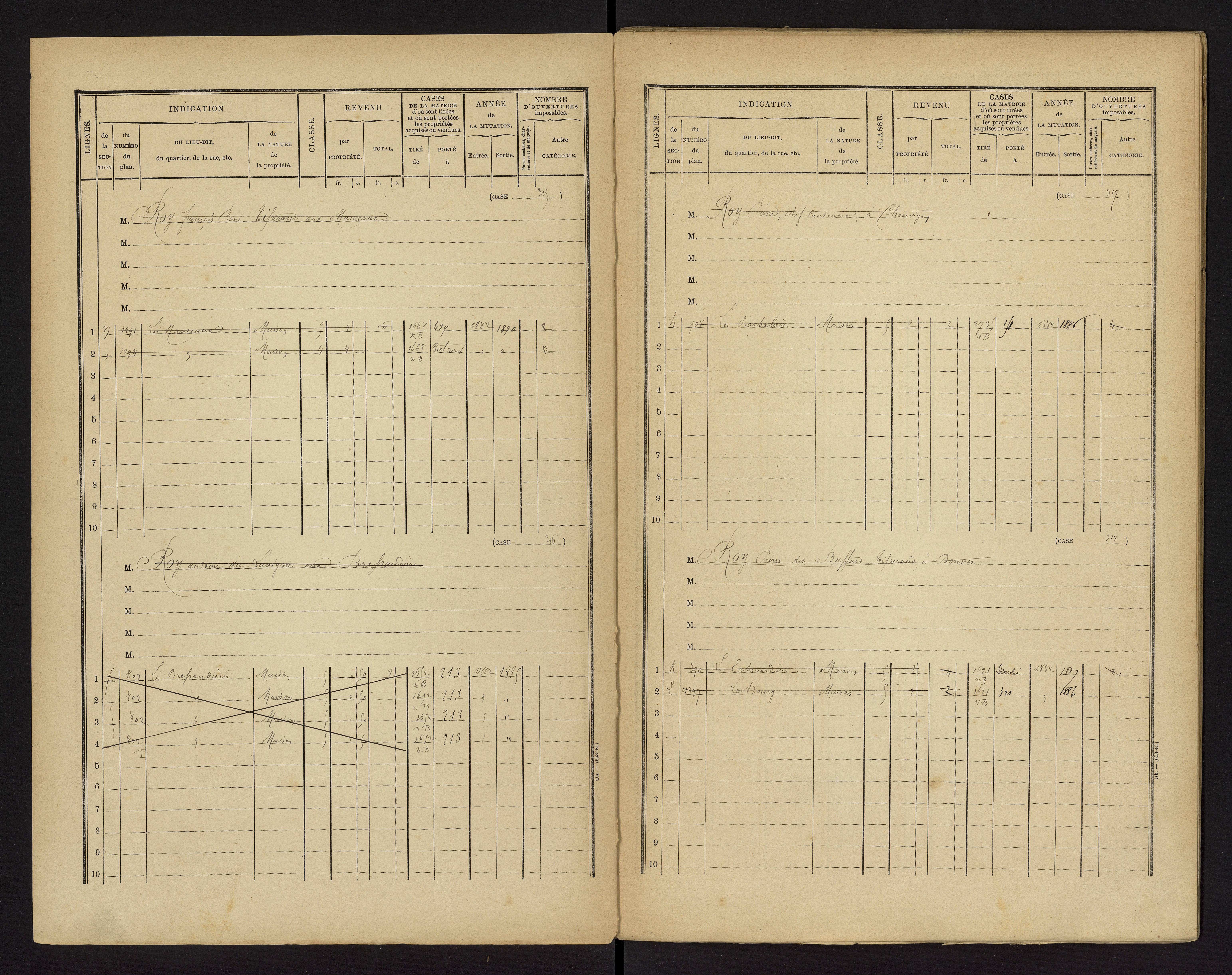 Bonnes - FRAD086_cadastre Cases 1-480 