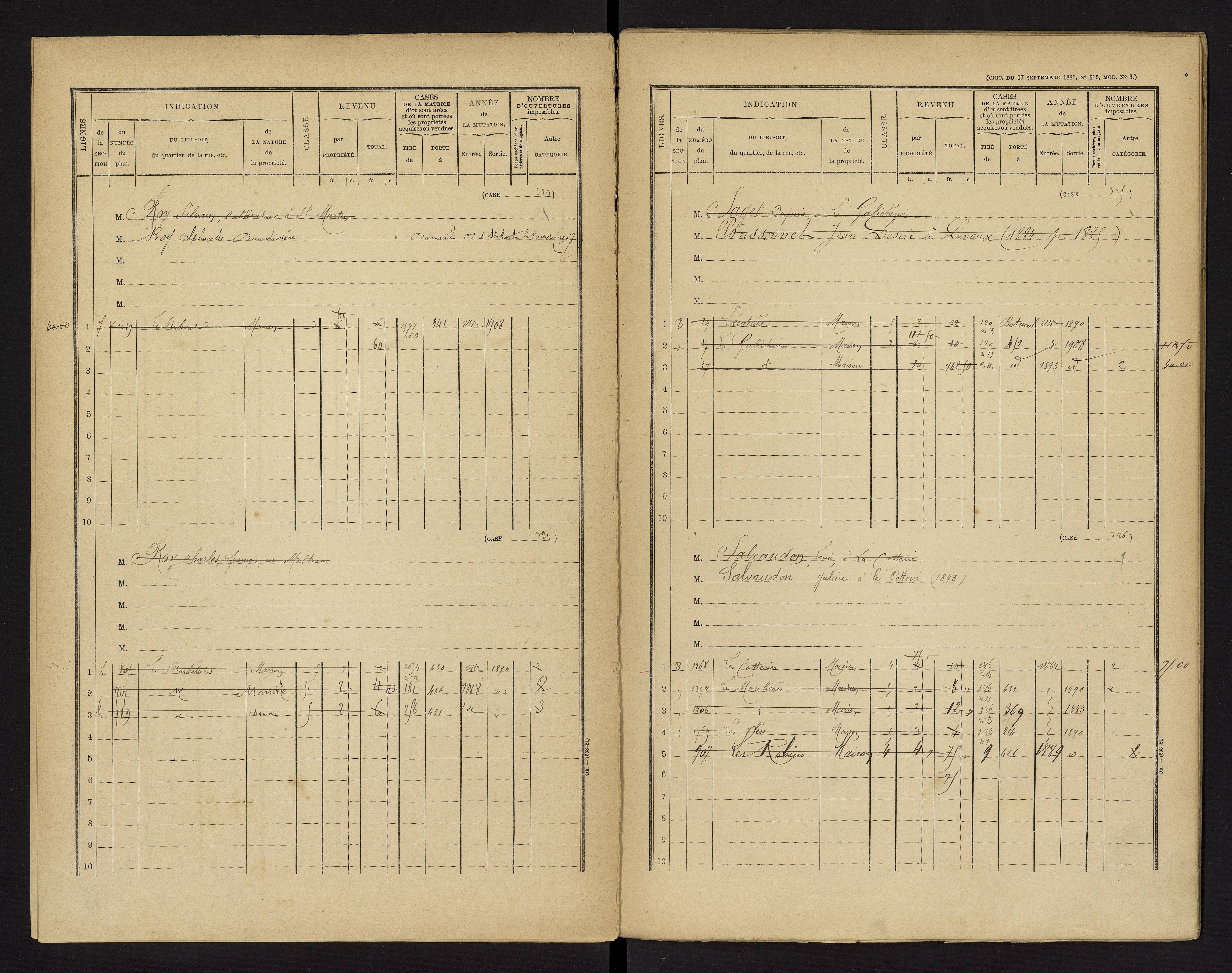 Bonnes - FRAD086_cadastre Cases 1-480 