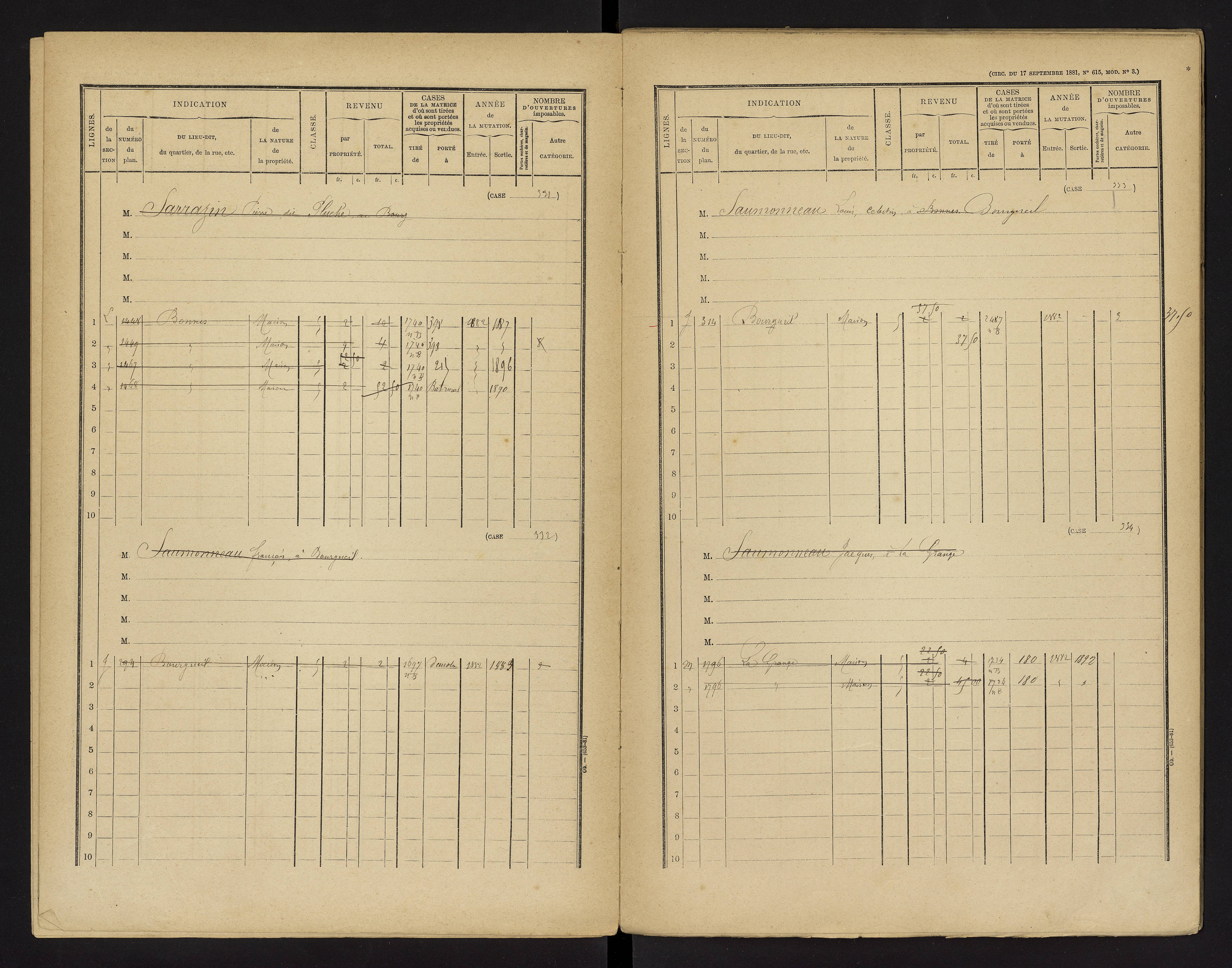 Bonnes - FRAD086_cadastre Cases 1-480 