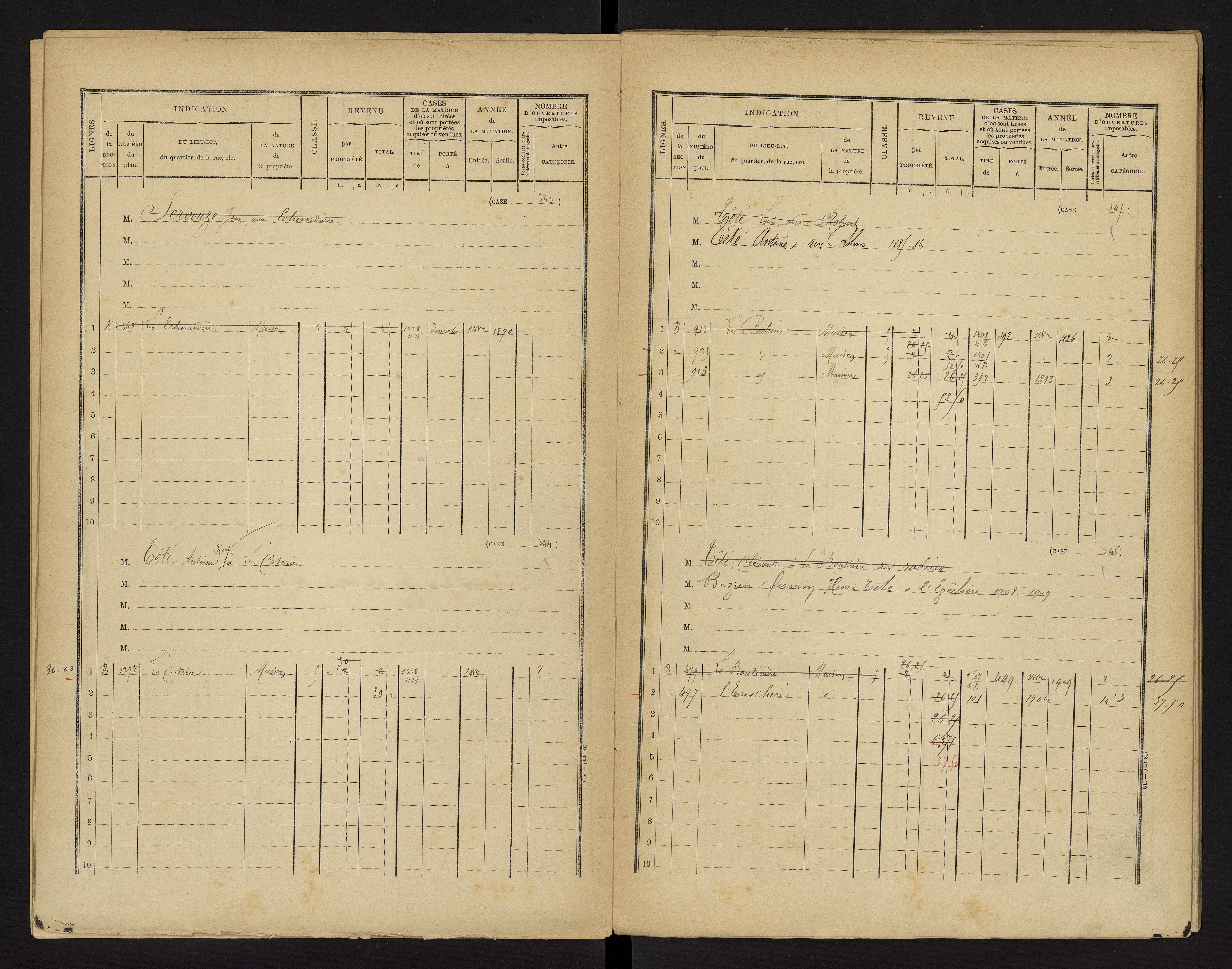 Bonnes - FRAD086_cadastre Cases 1-480 