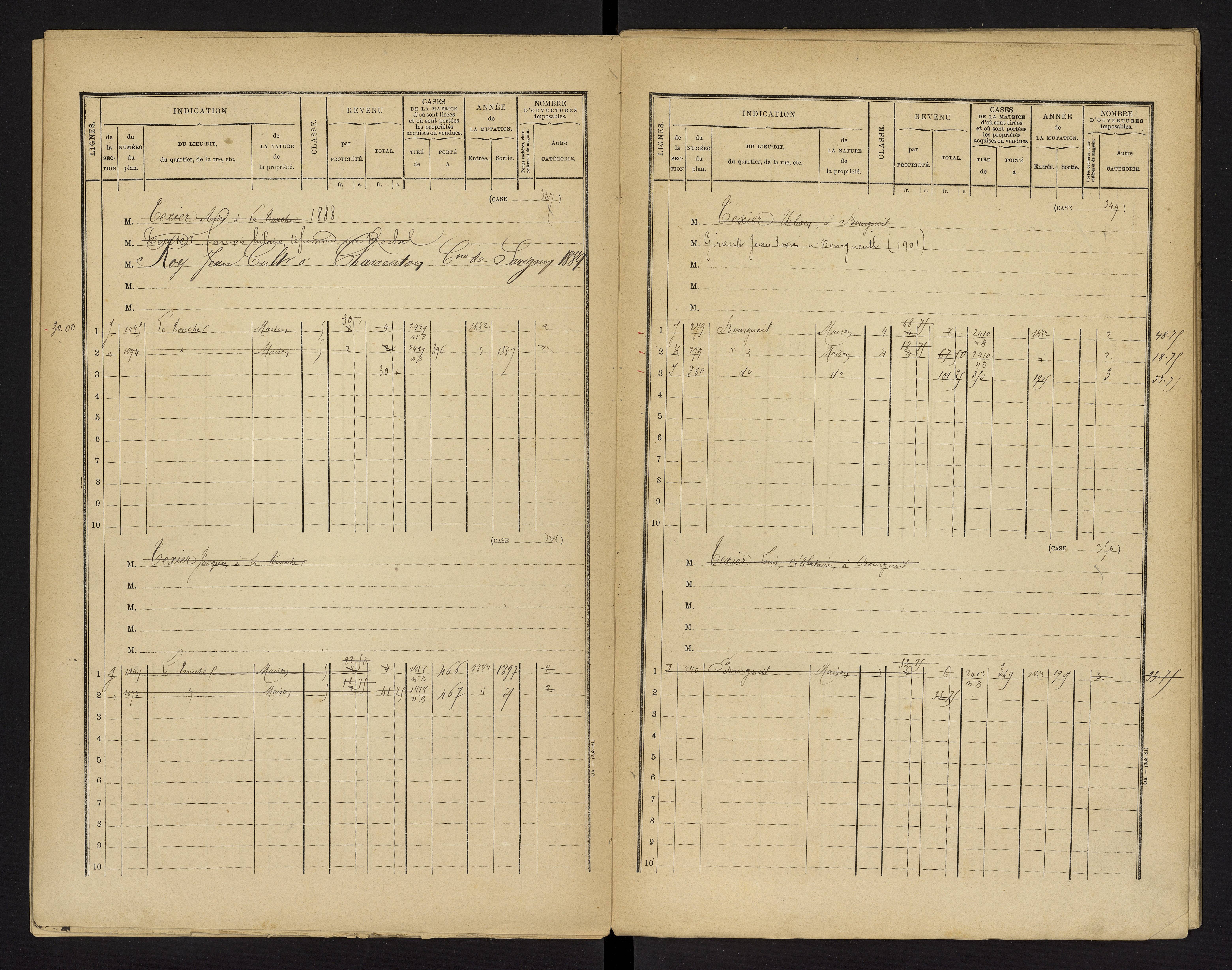 Bonnes - FRAD086_cadastre Cases 1-480 