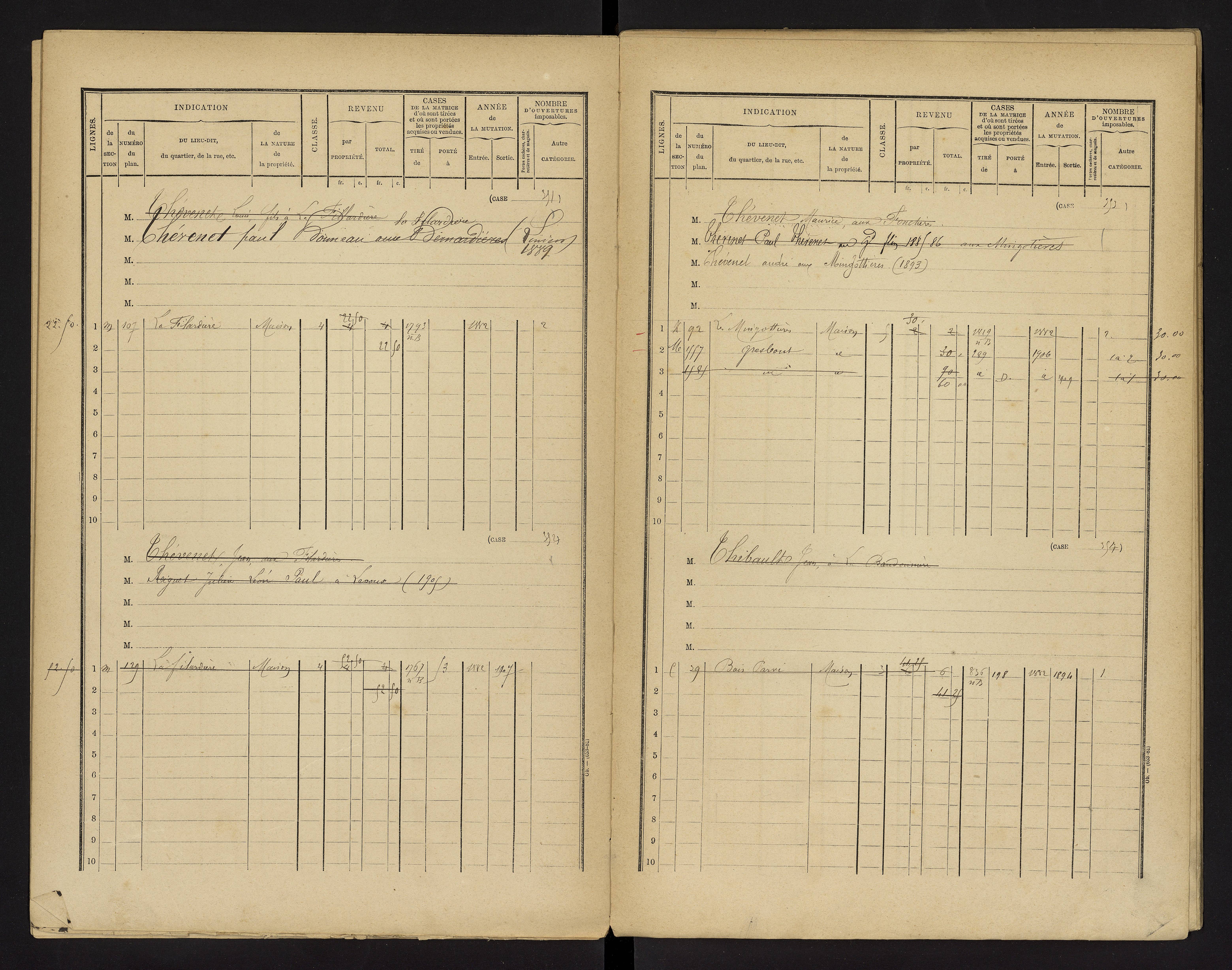 Bonnes - FRAD086_cadastre Cases 1-480 