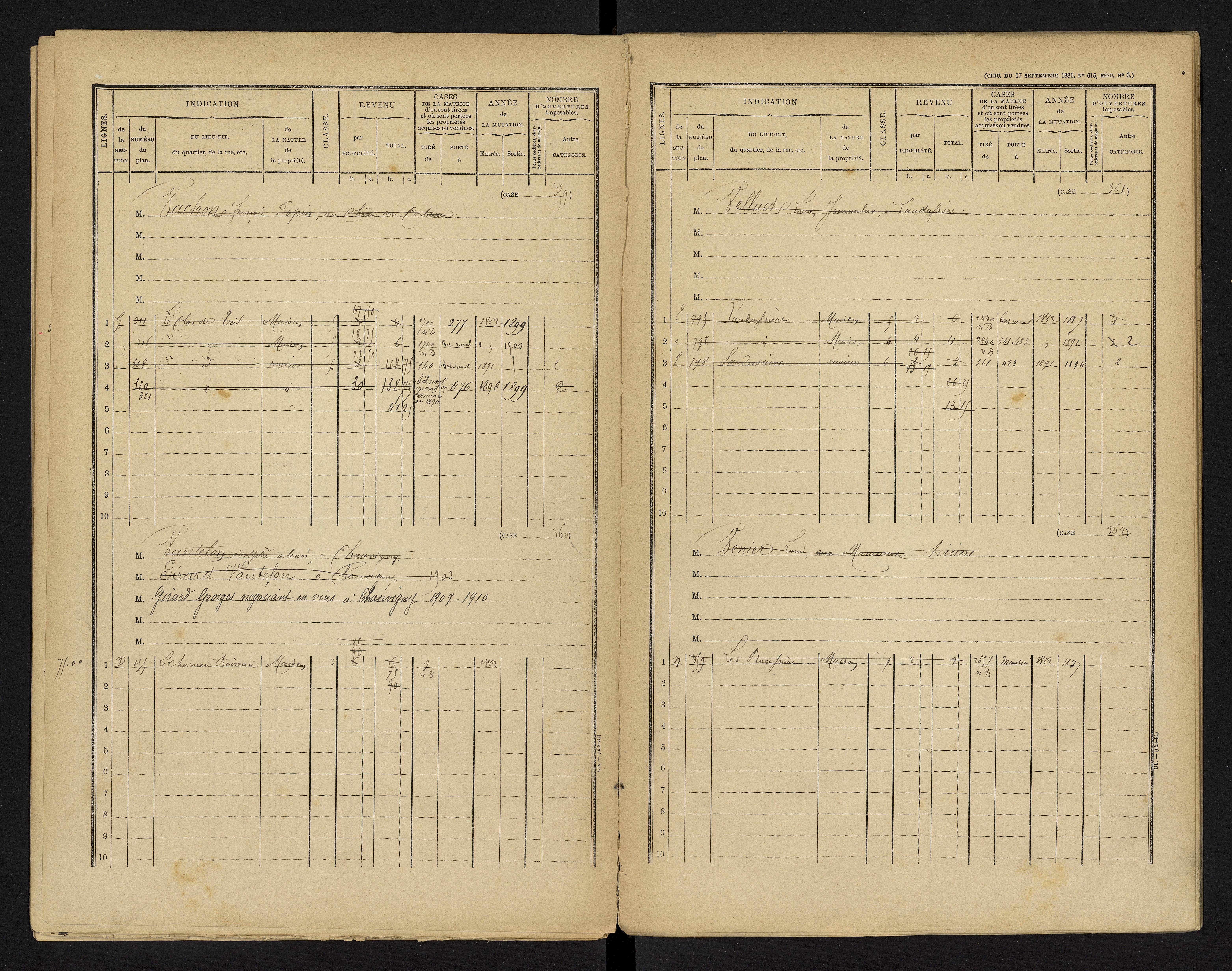 Bonnes - FRAD086_cadastre Cases 1-480 