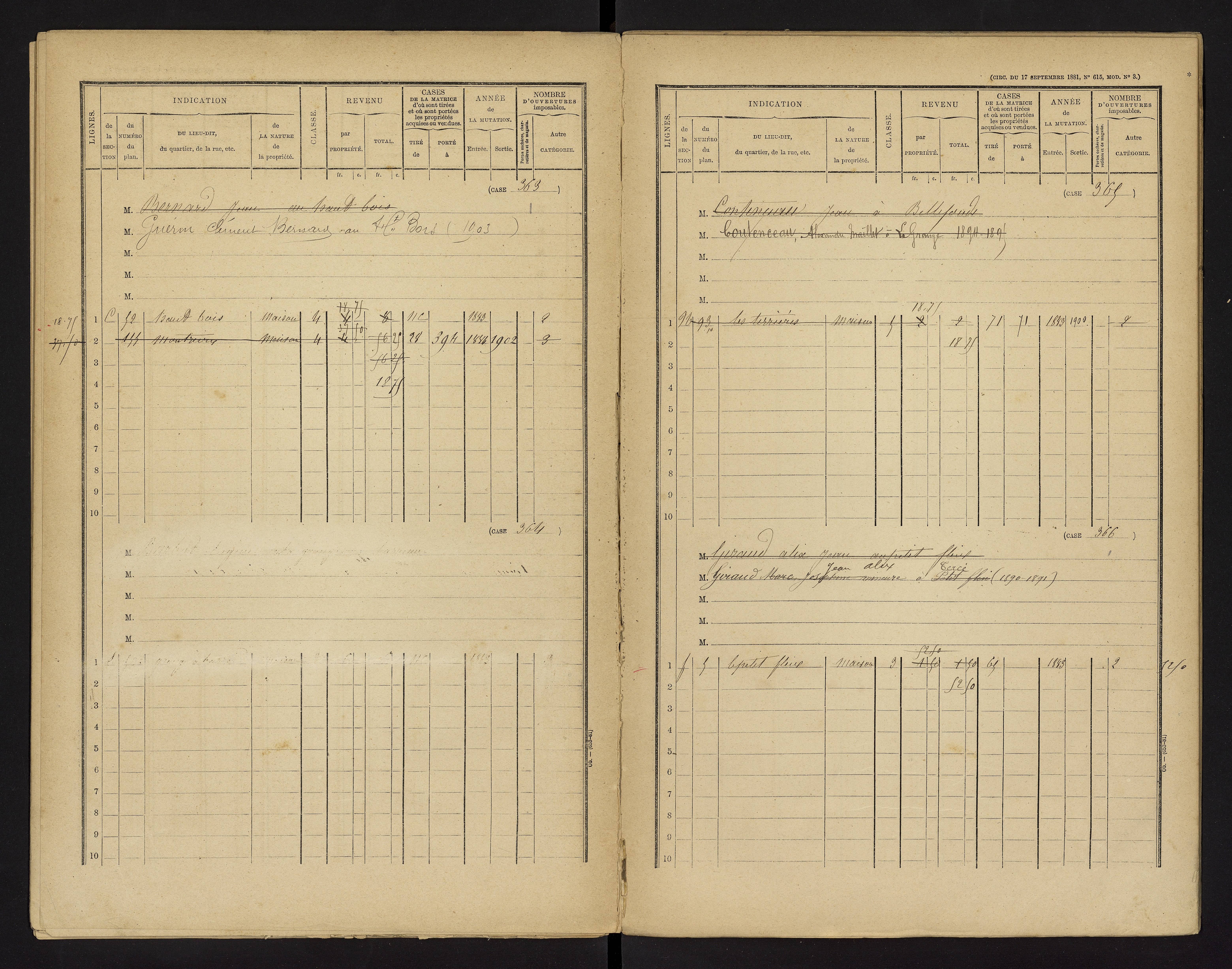Bonnes - FRAD086_cadastre Cases 1-480 