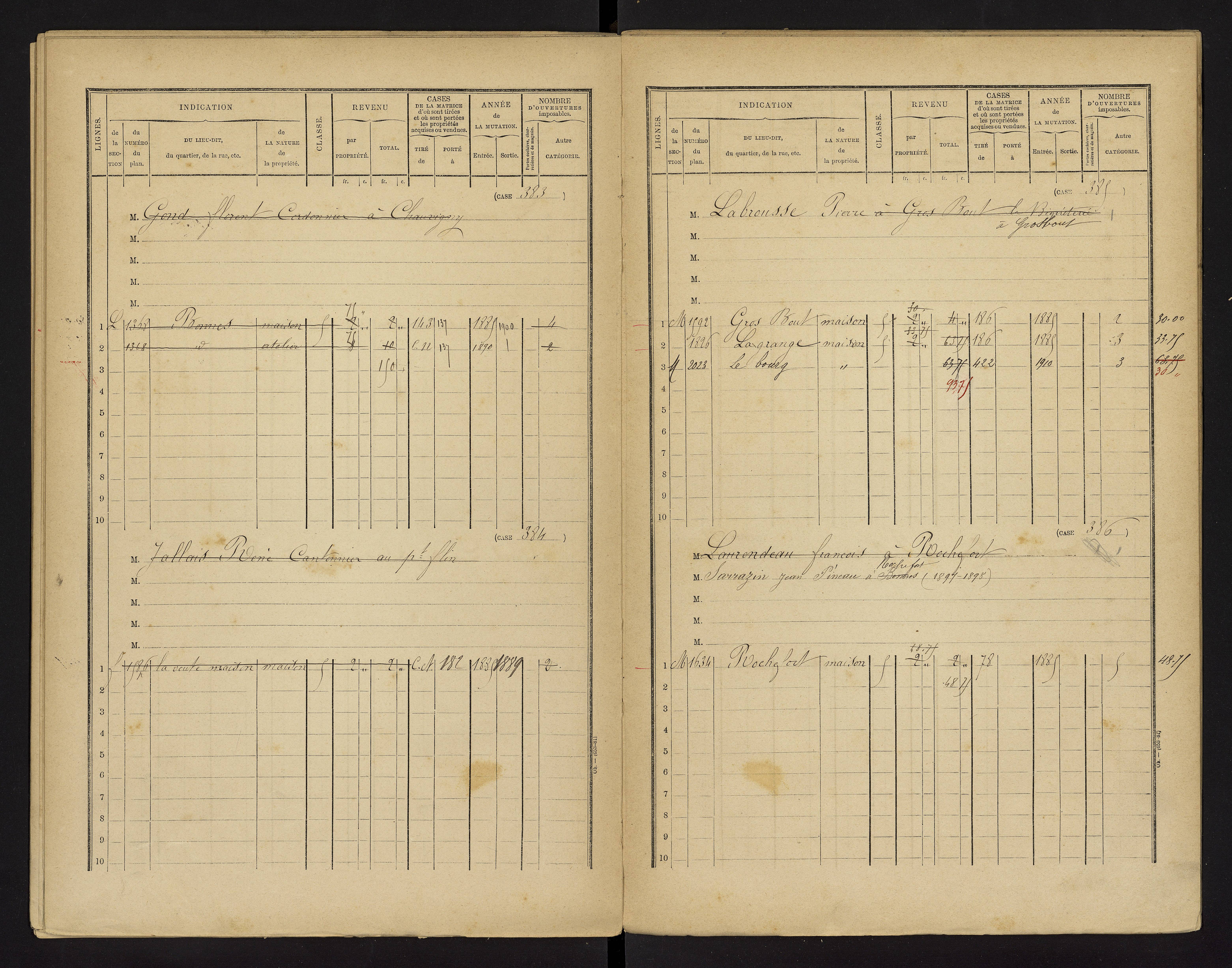 Bonnes - FRAD086_cadastre Cases 1-480 