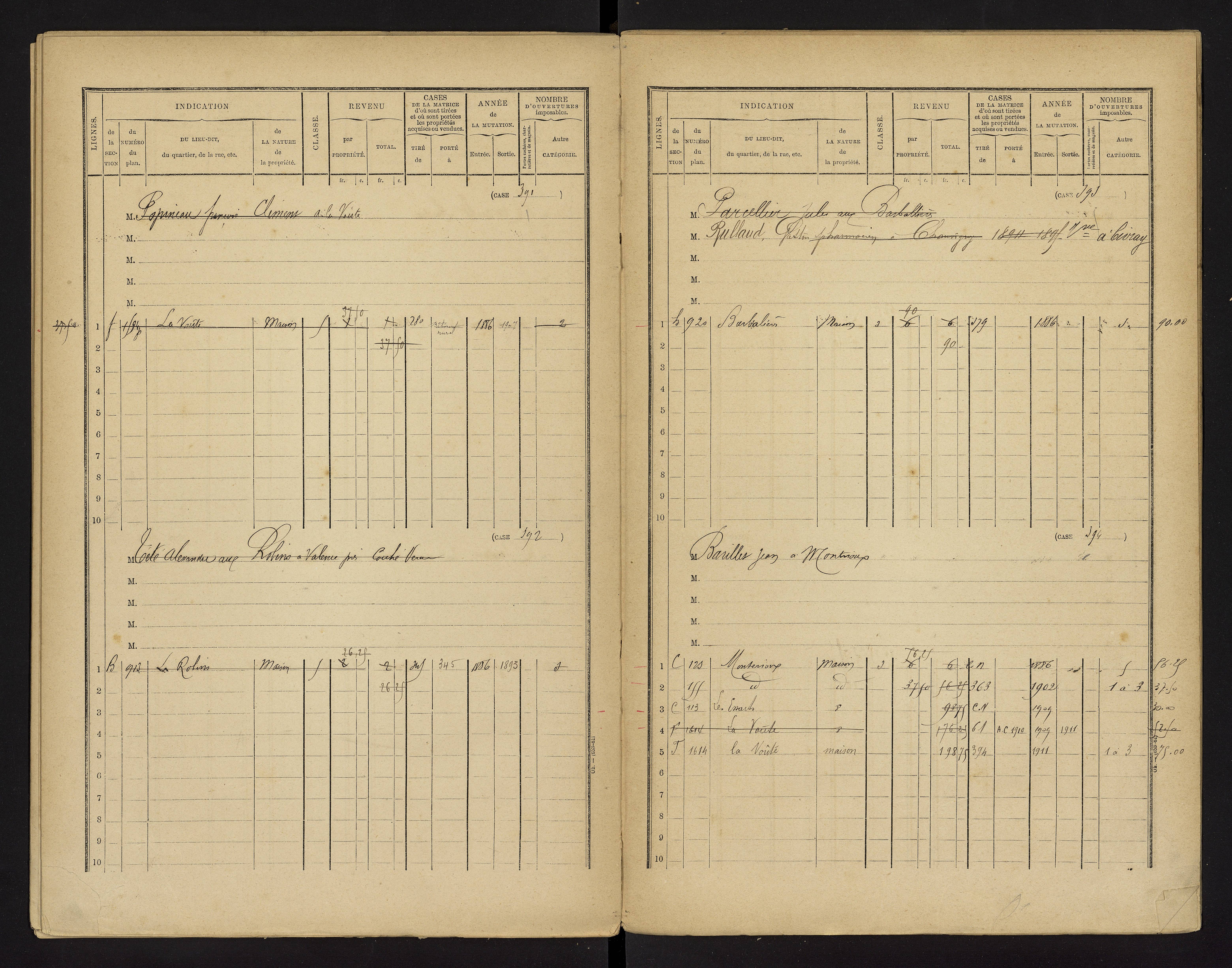 Bonnes - FRAD086_cadastre Cases 1-480 