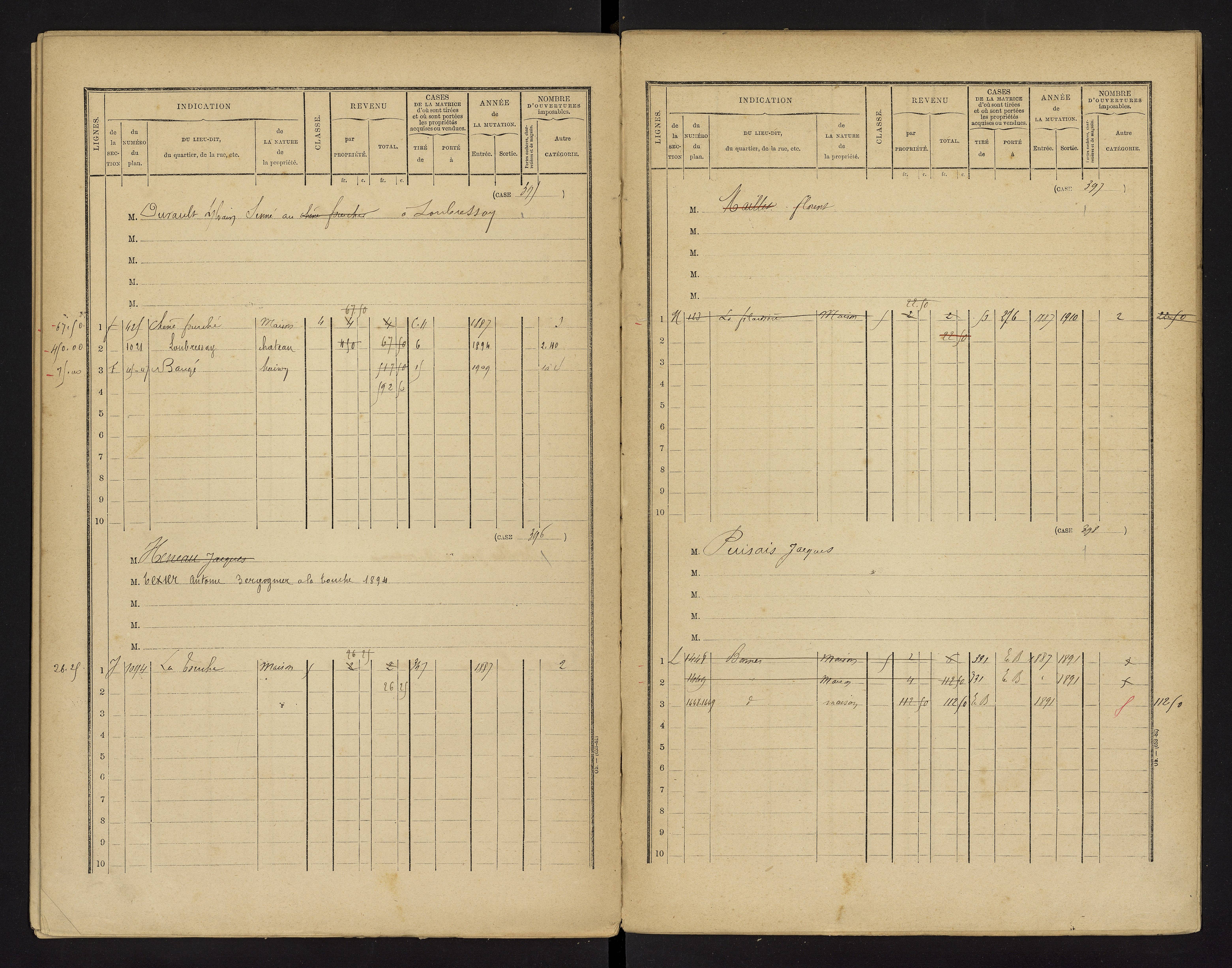 Bonnes - FRAD086_cadastre Cases 1-480 
