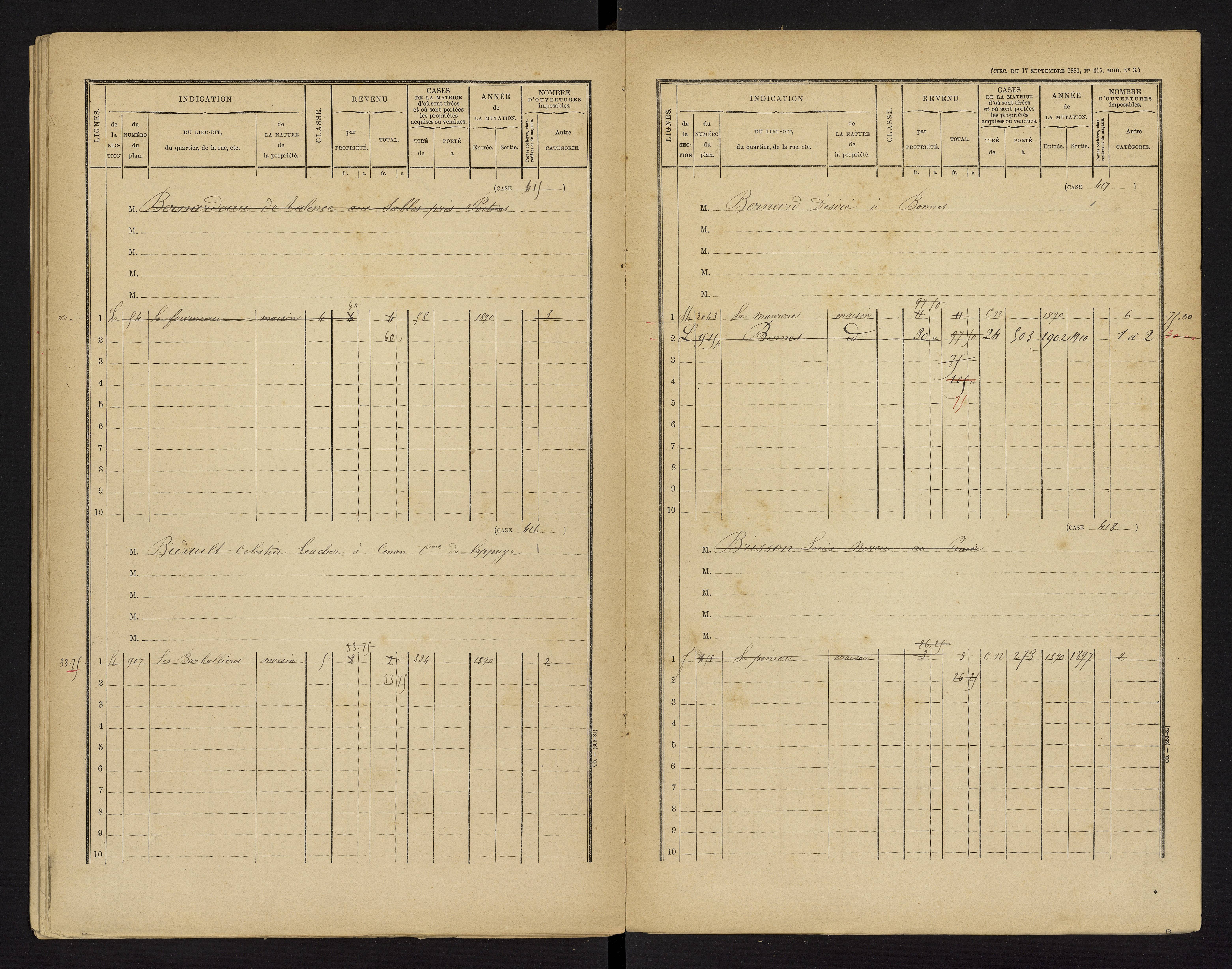 Bonnes - FRAD086_cadastre Cases 1-480 