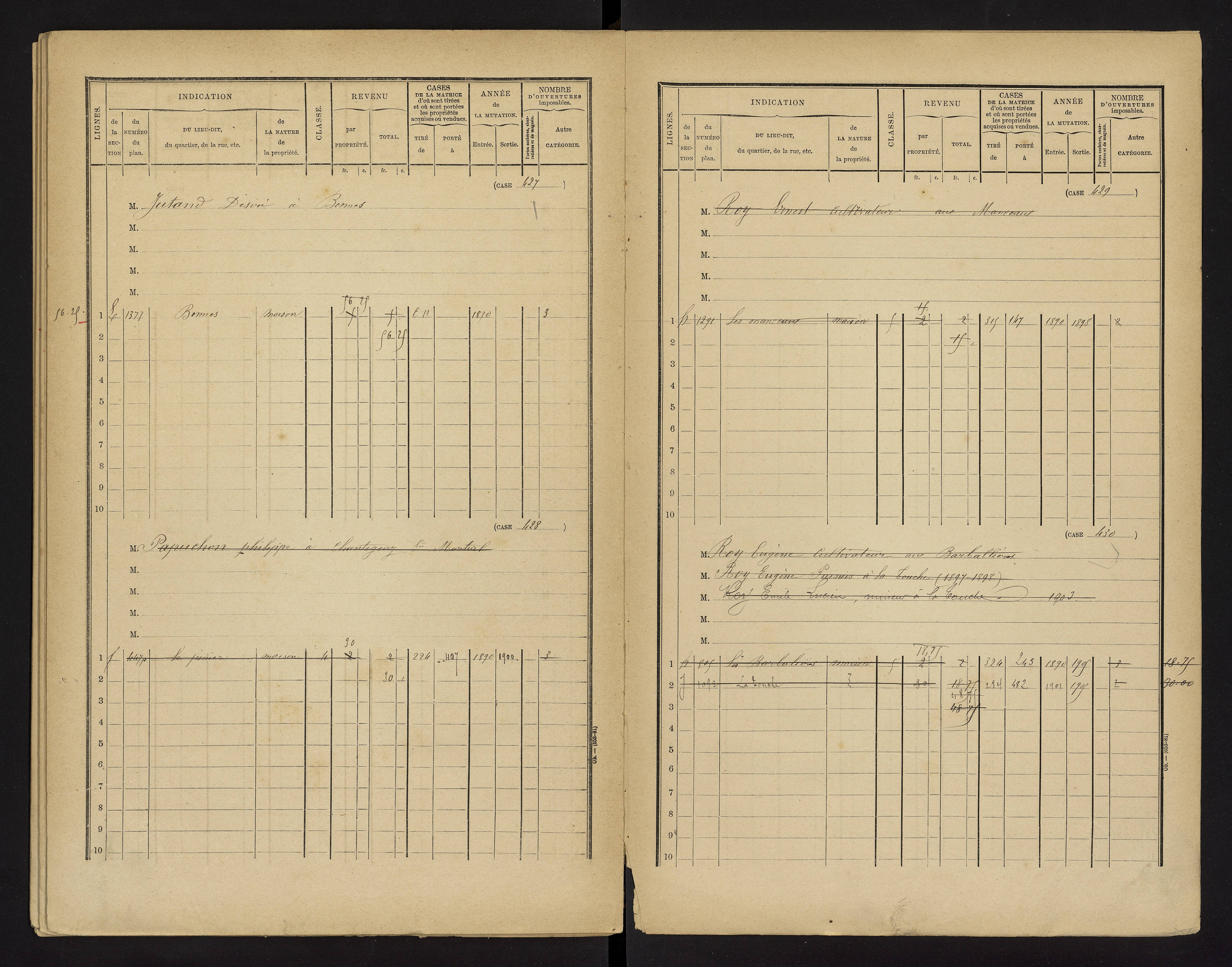 Bonnes - FRAD086_cadastre Cases 1-480 