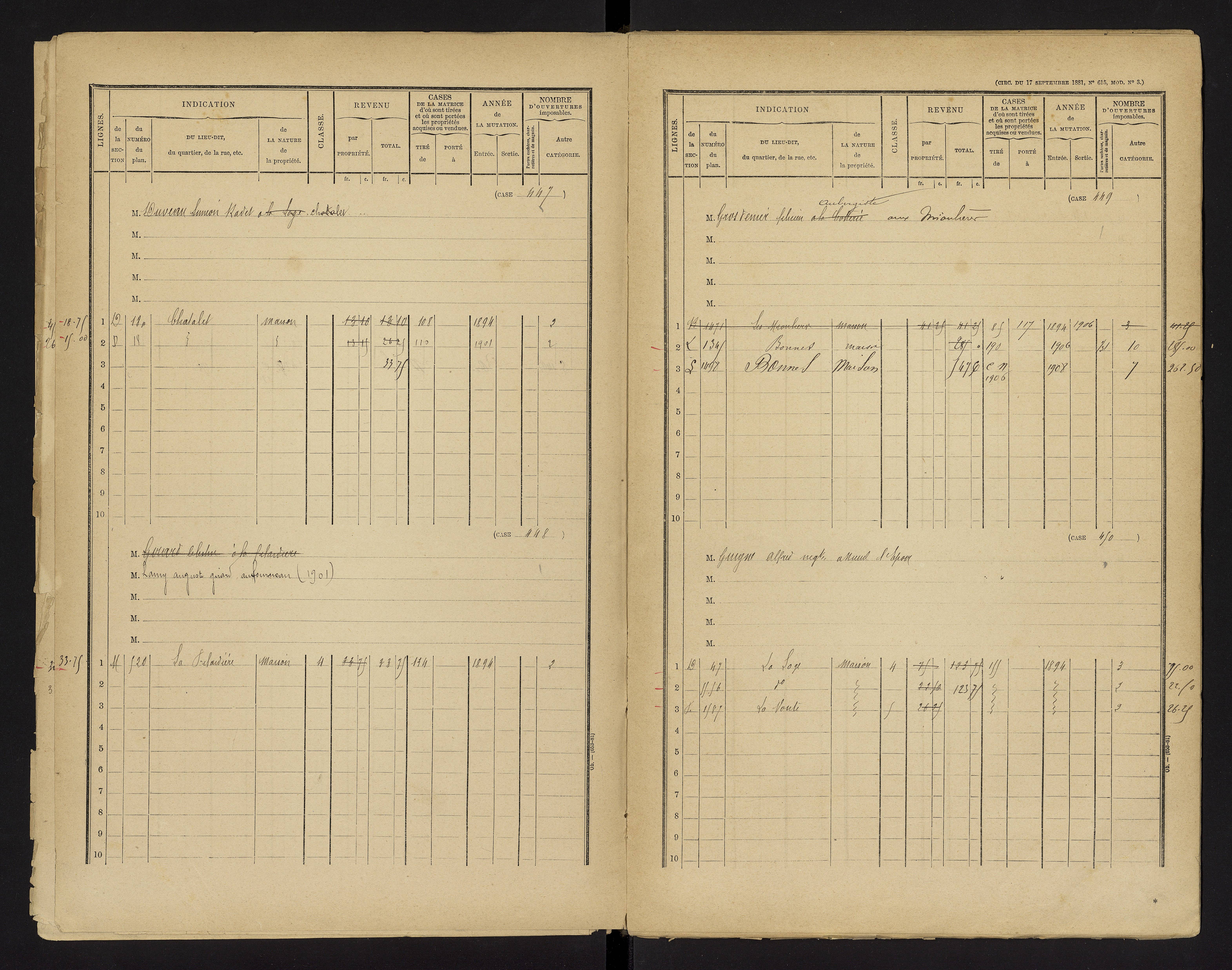 Bonnes - FRAD086_cadastre Cases 1-480 