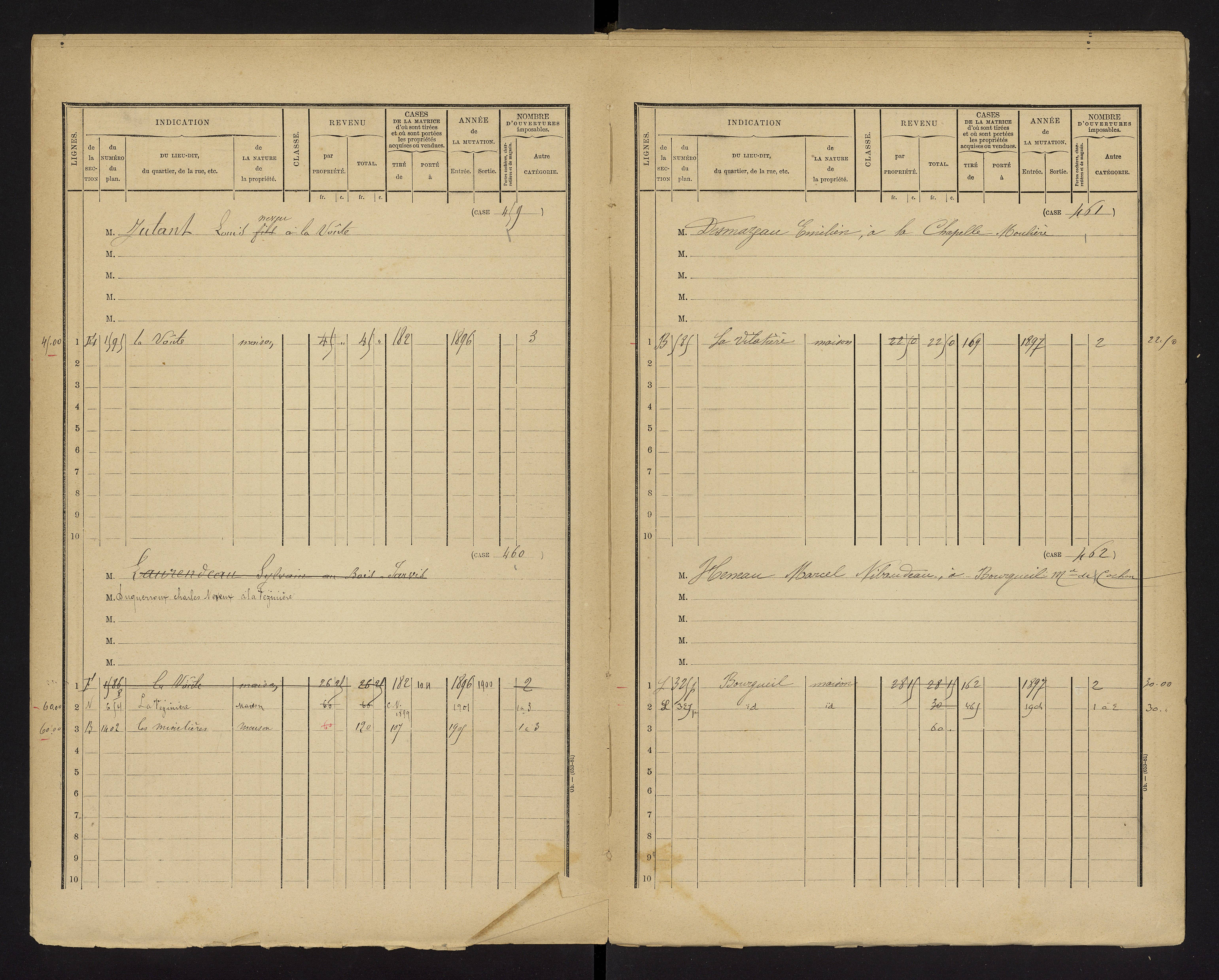 Bonnes - FRAD086_cadastre Cases 1-480 