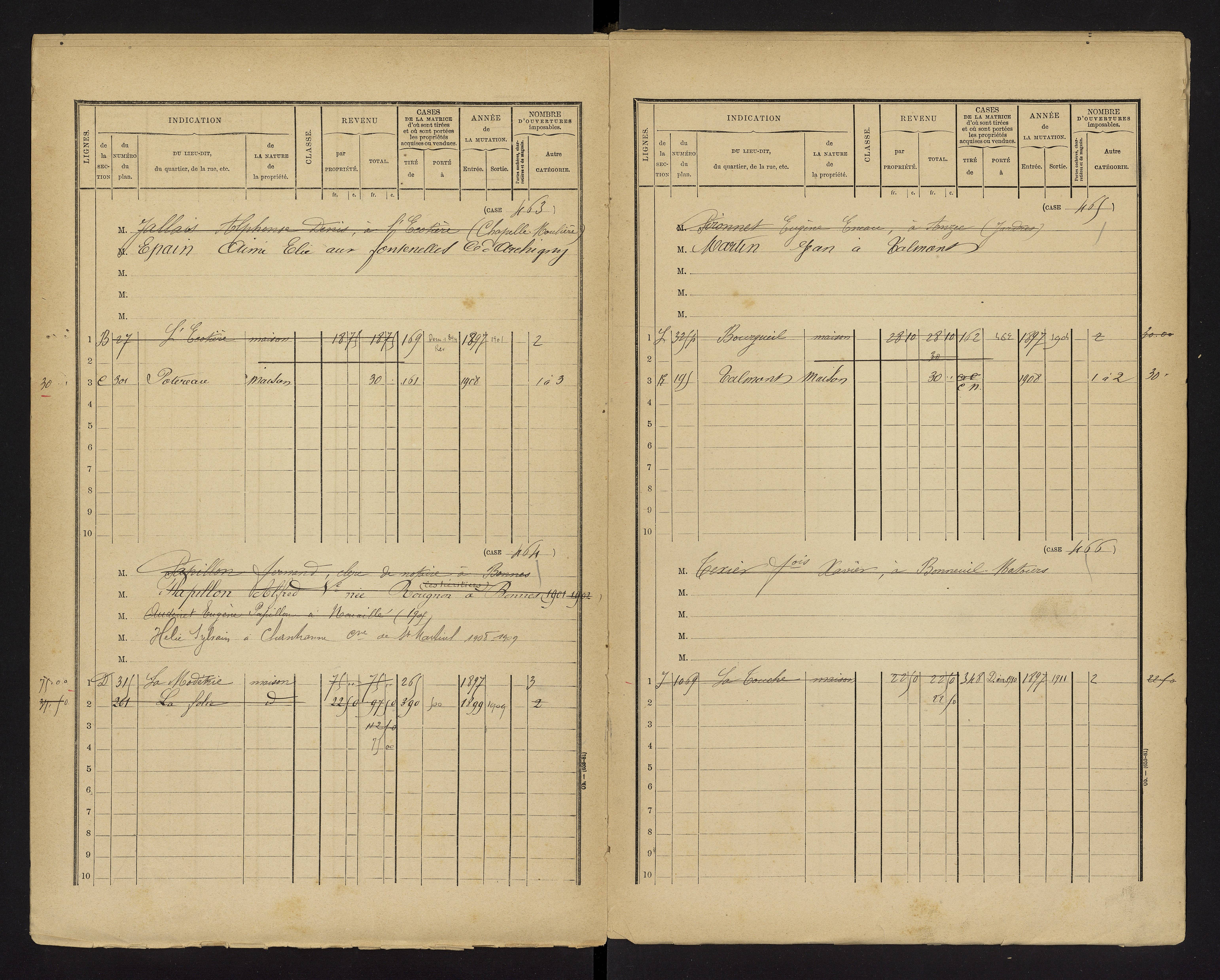 Bonnes - FRAD086_cadastre Cases 1-480 