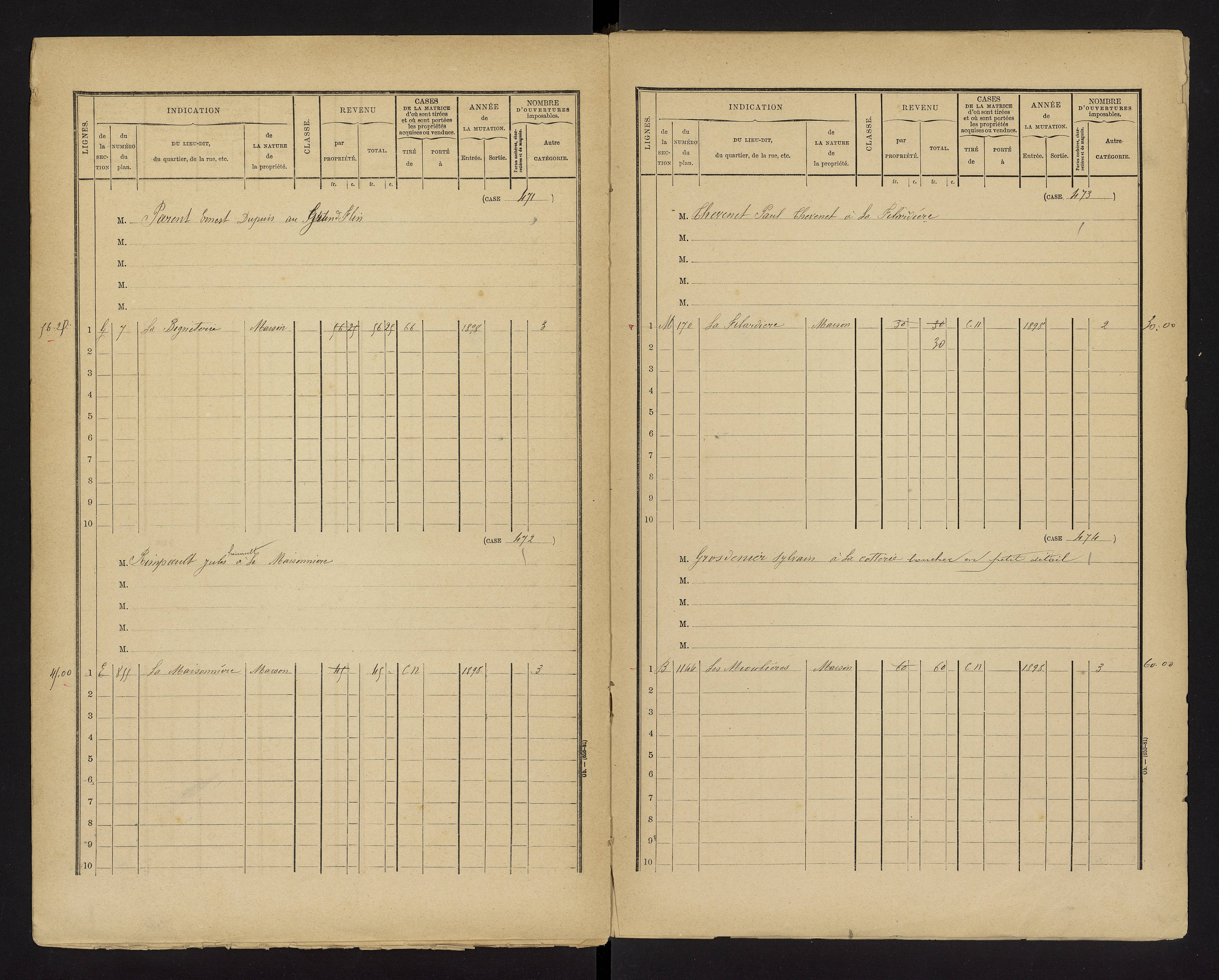 Bonnes - FRAD086_cadastre Cases 1-480 