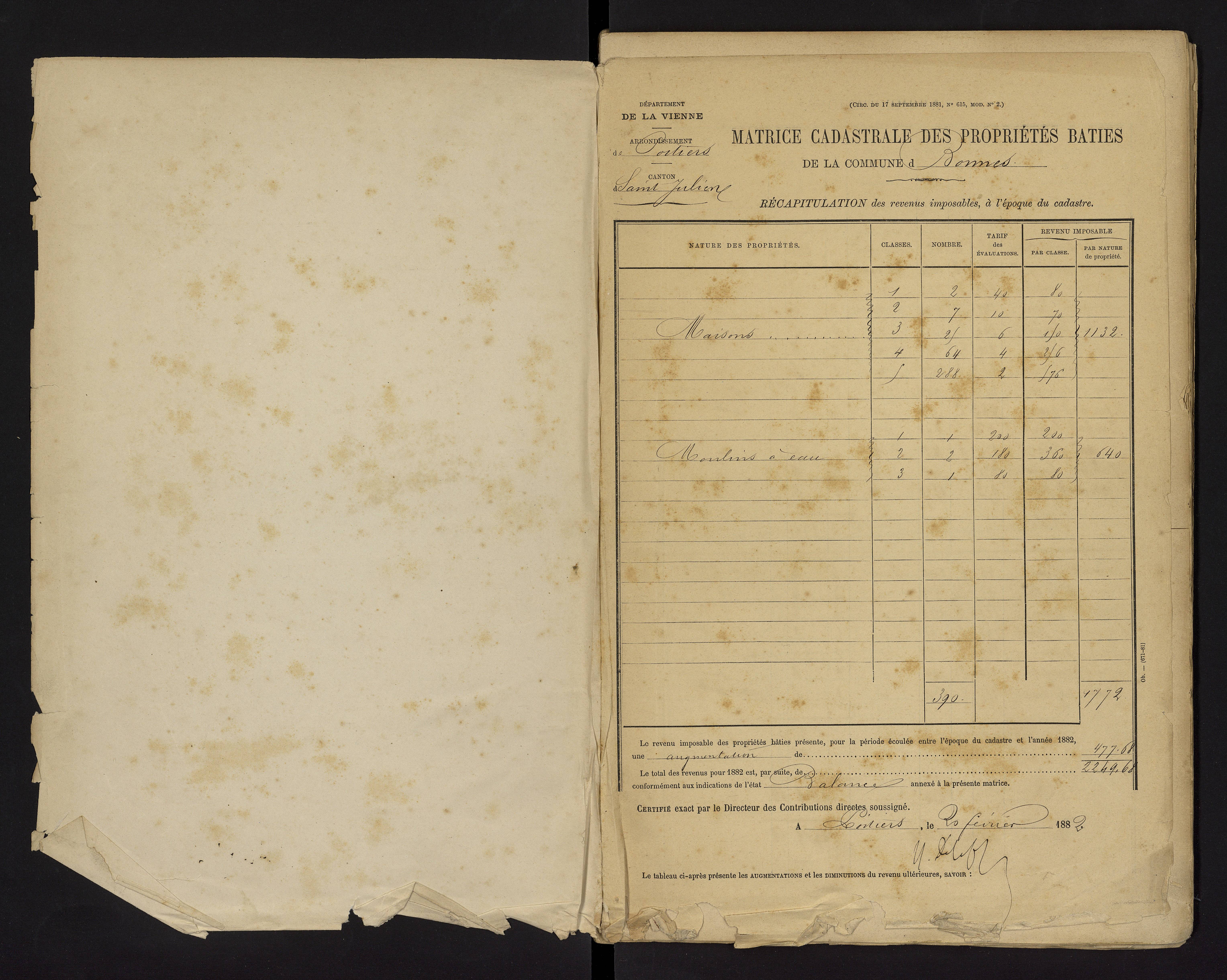 Bonnes - FRAD086_cadastre Cases 1-480 