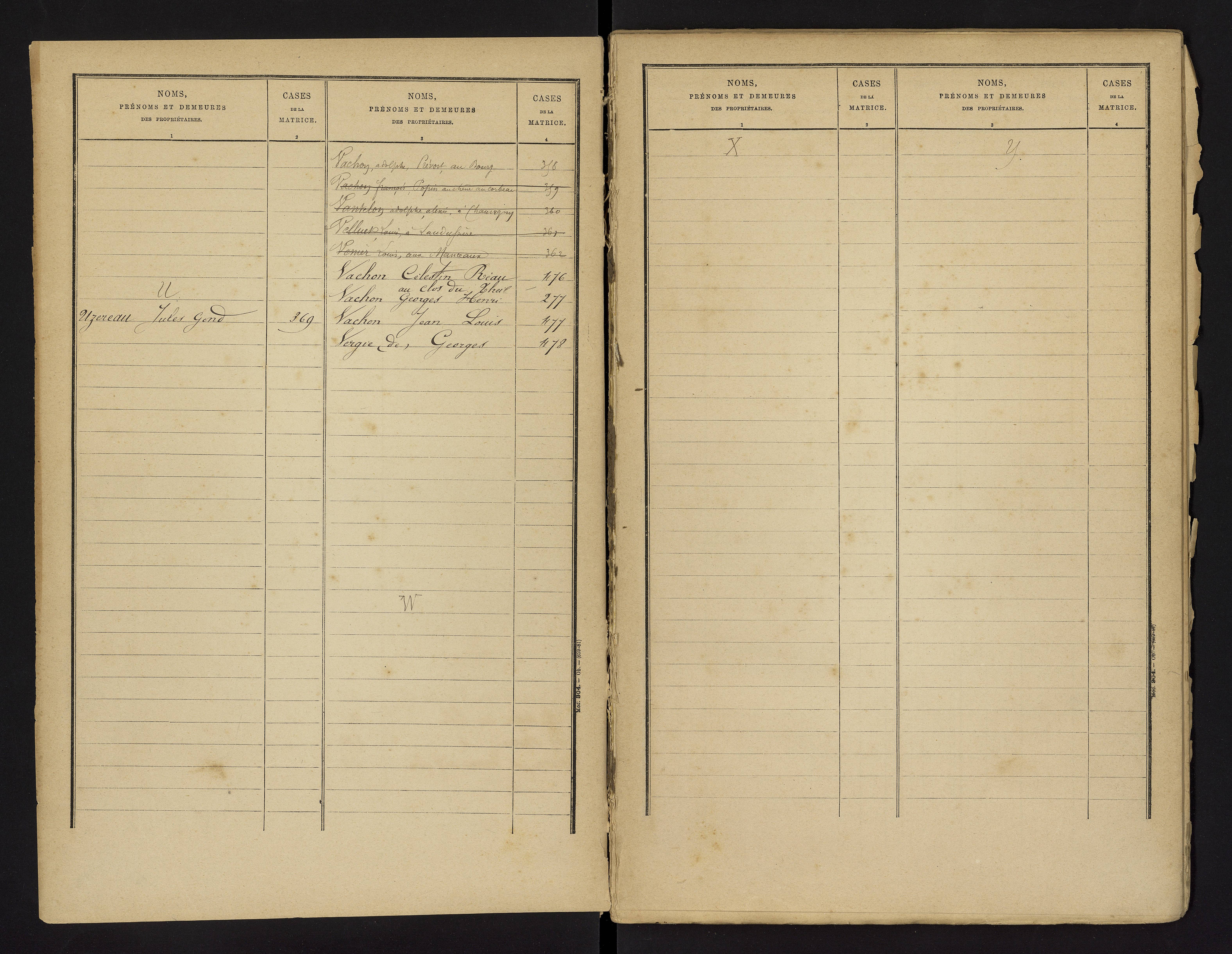 Bonnes - FRAD086_cadastre Cases 1-480 