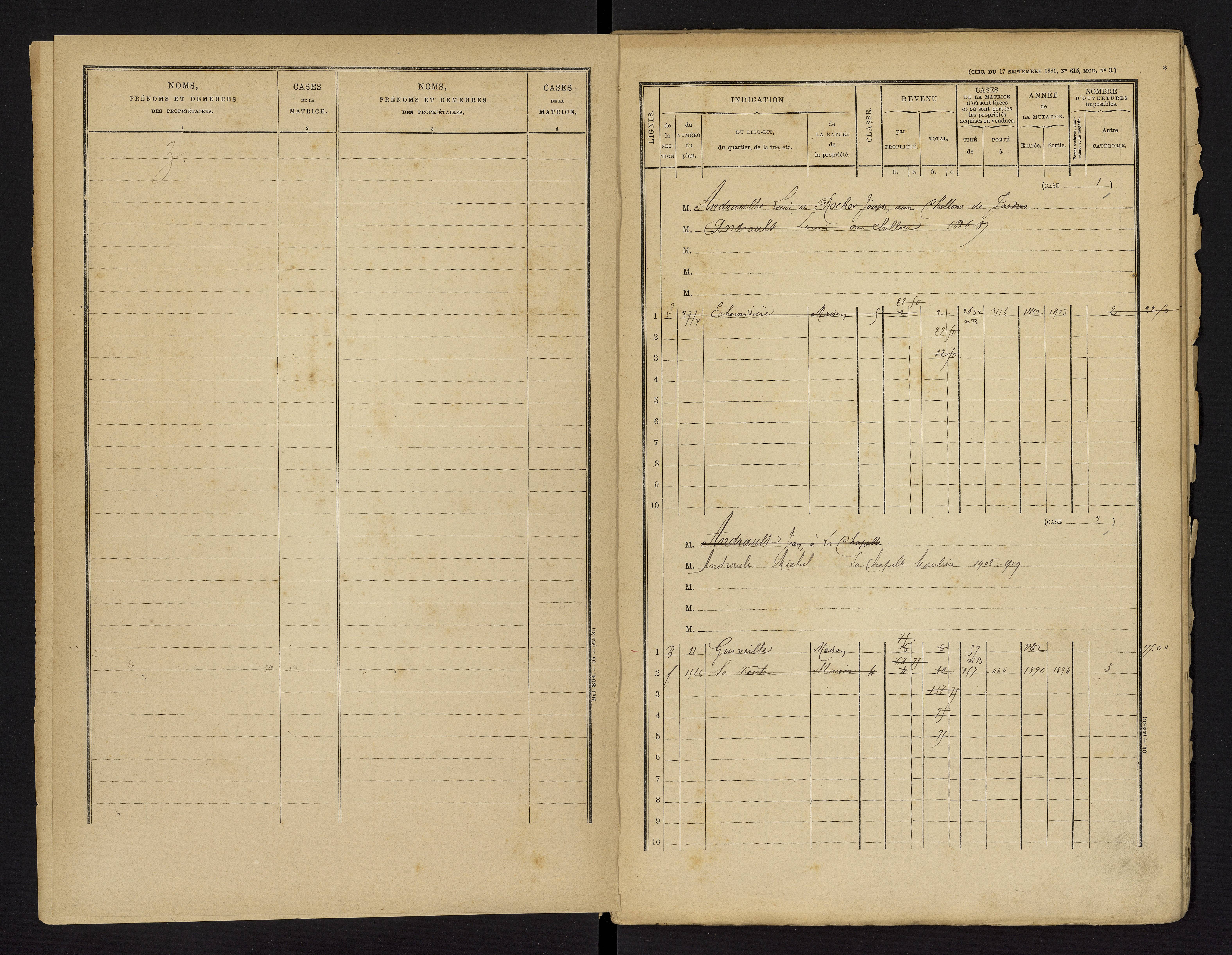 Bonnes - FRAD086_cadastre Cases 1-480 