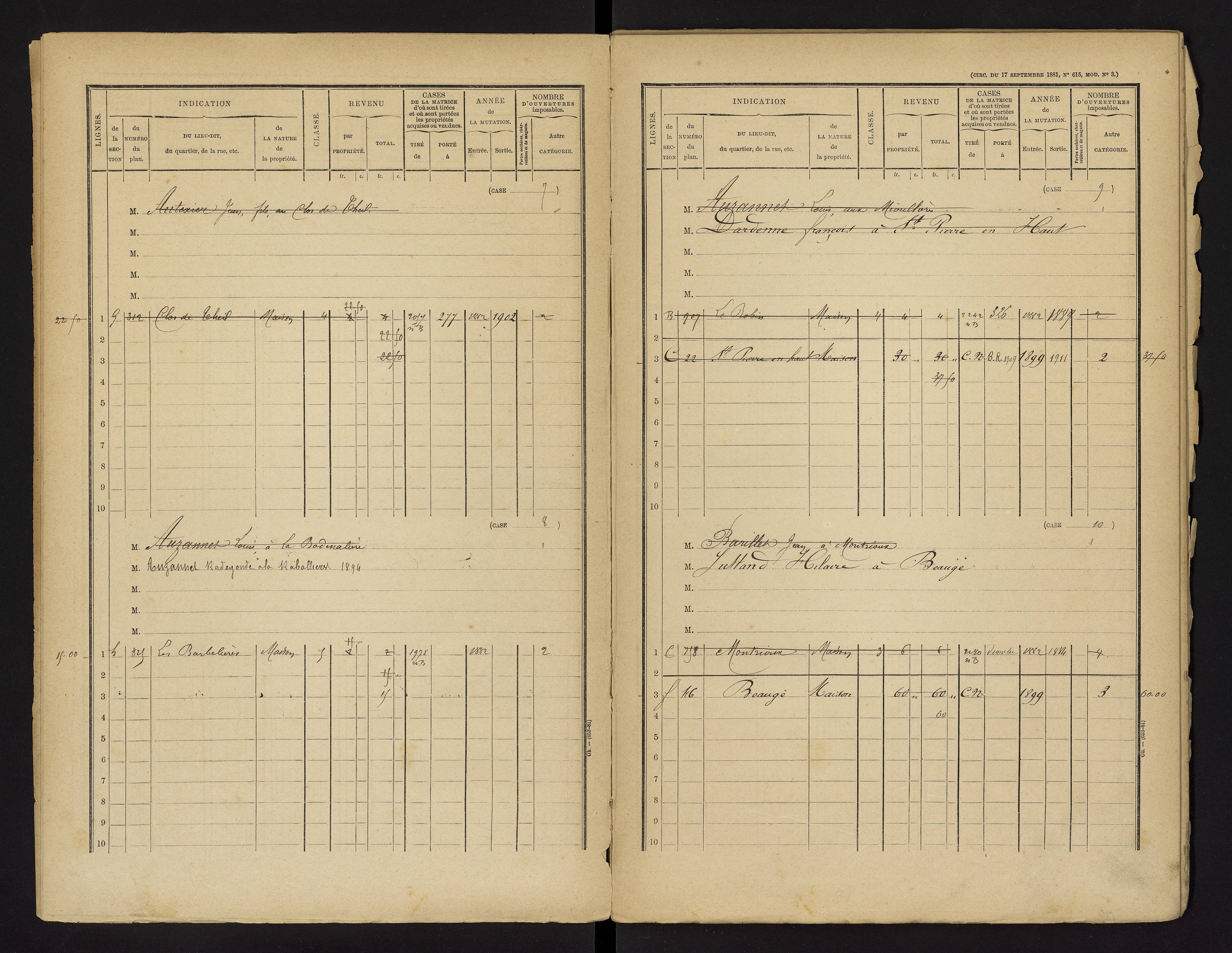Bonnes - FRAD086_cadastre Cases 1-480 