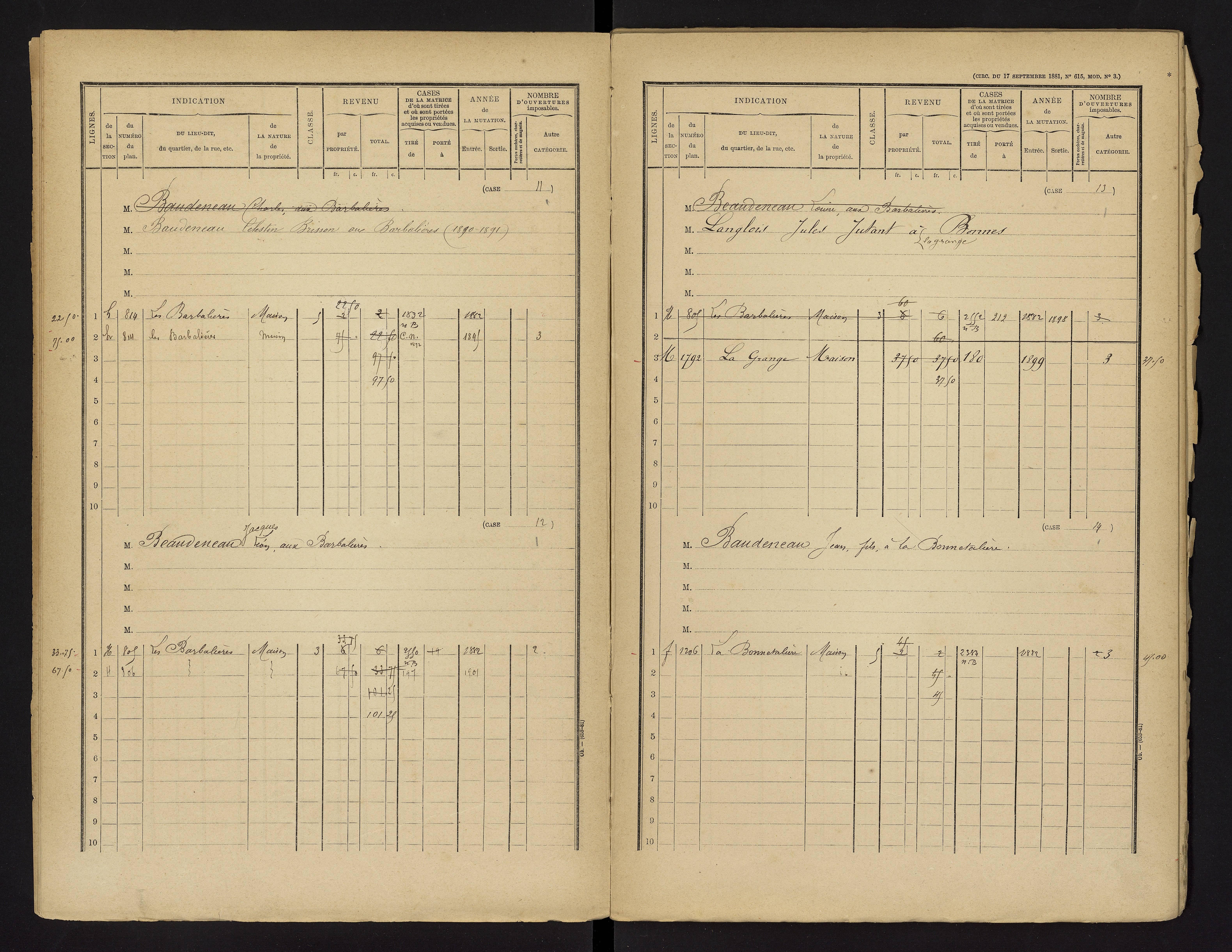 Bonnes - FRAD086_cadastre Cases 1-480 