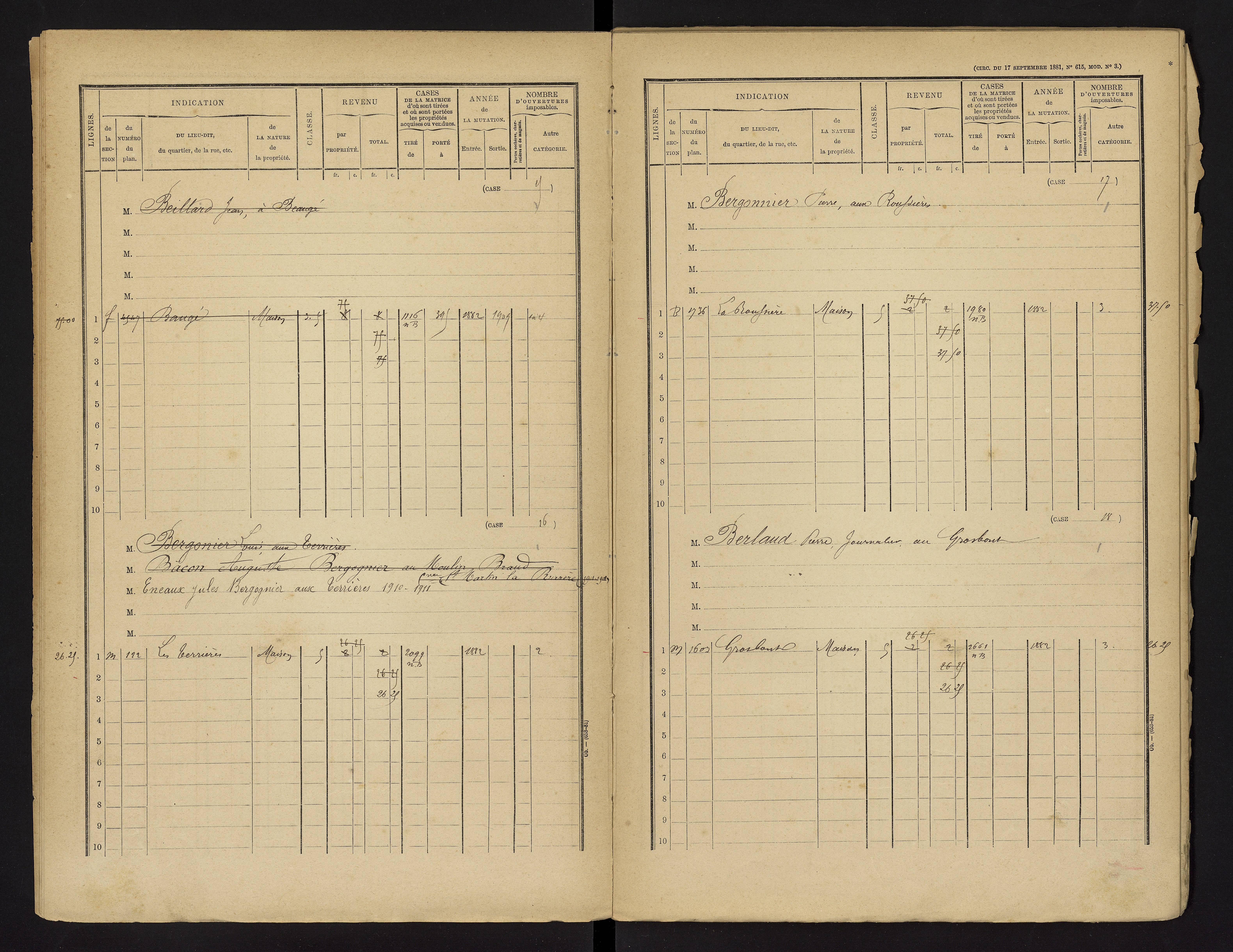 Bonnes - FRAD086_cadastre Cases 1-480 