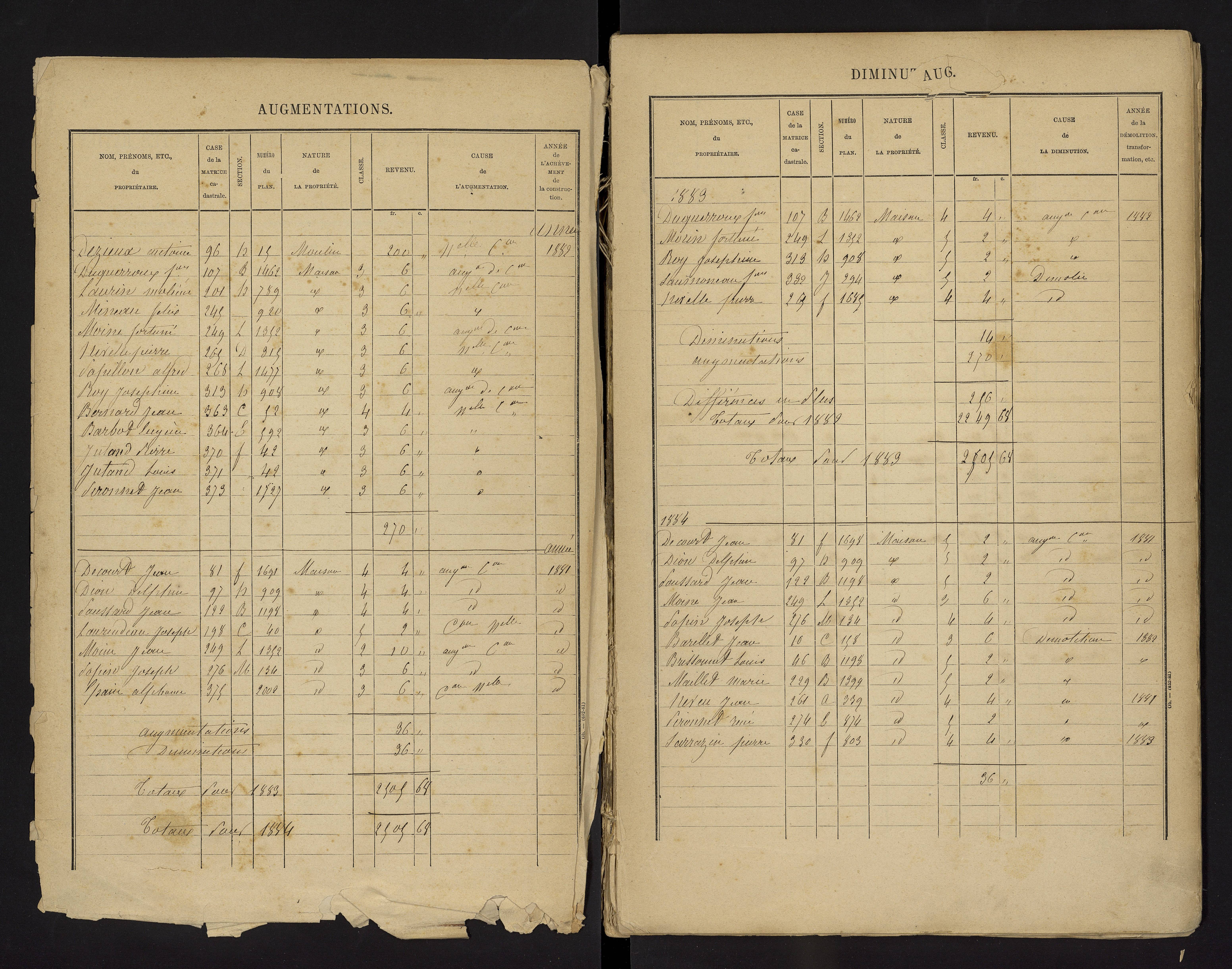 Bonnes - FRAD086_cadastre Cases 1-480 