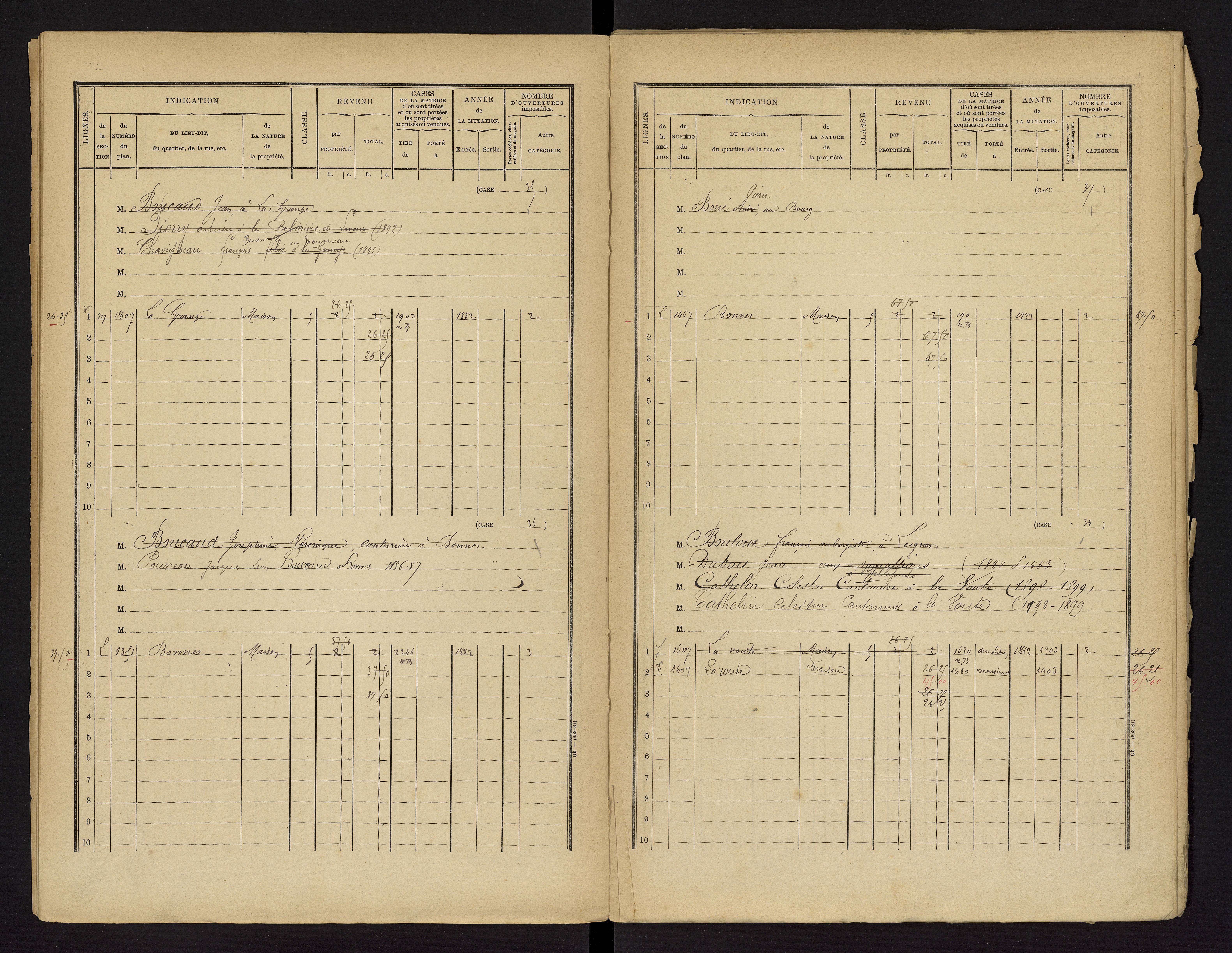Bonnes - FRAD086_cadastre Cases 1-480 