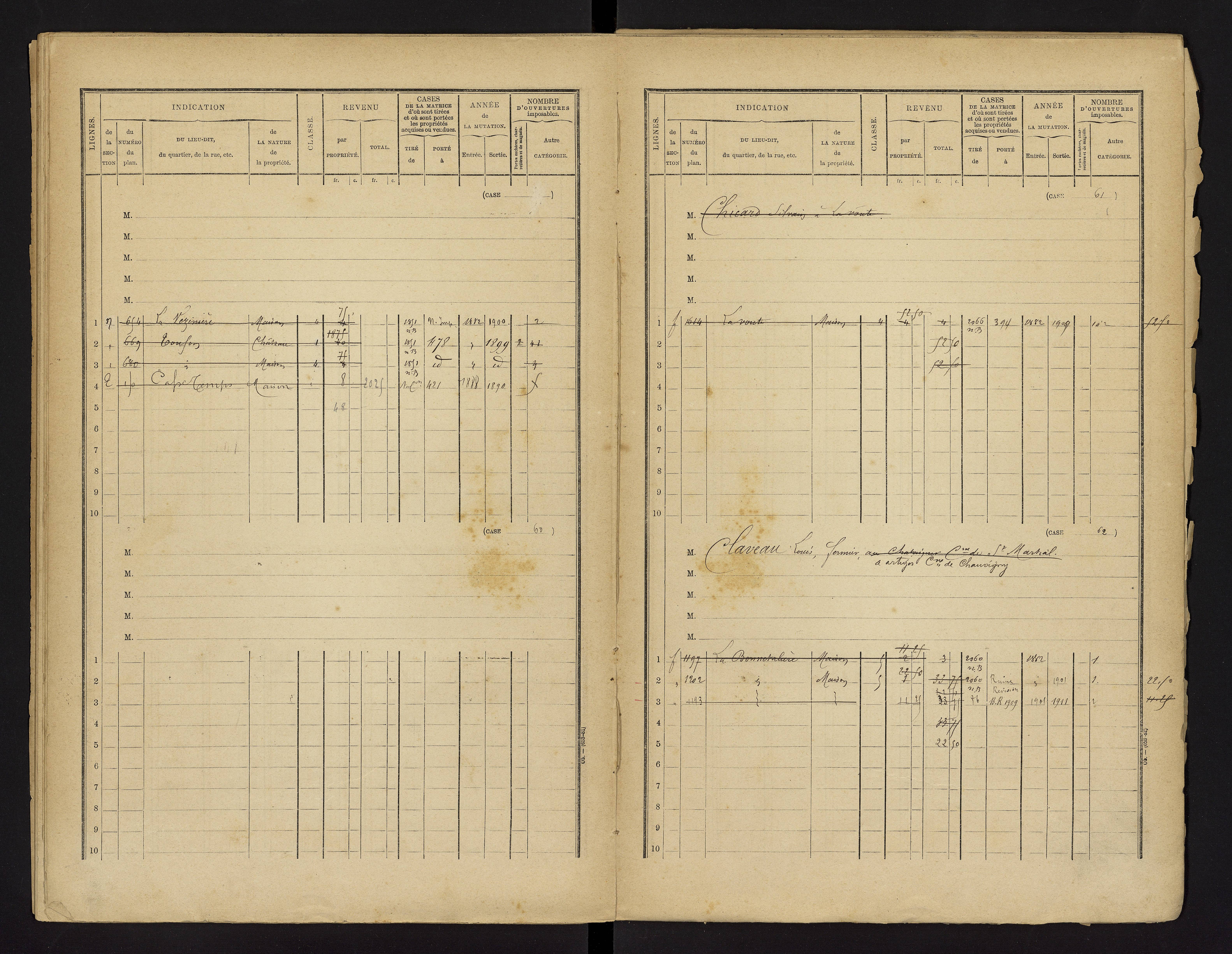 Bonnes - FRAD086_cadastre Cases 1-480 