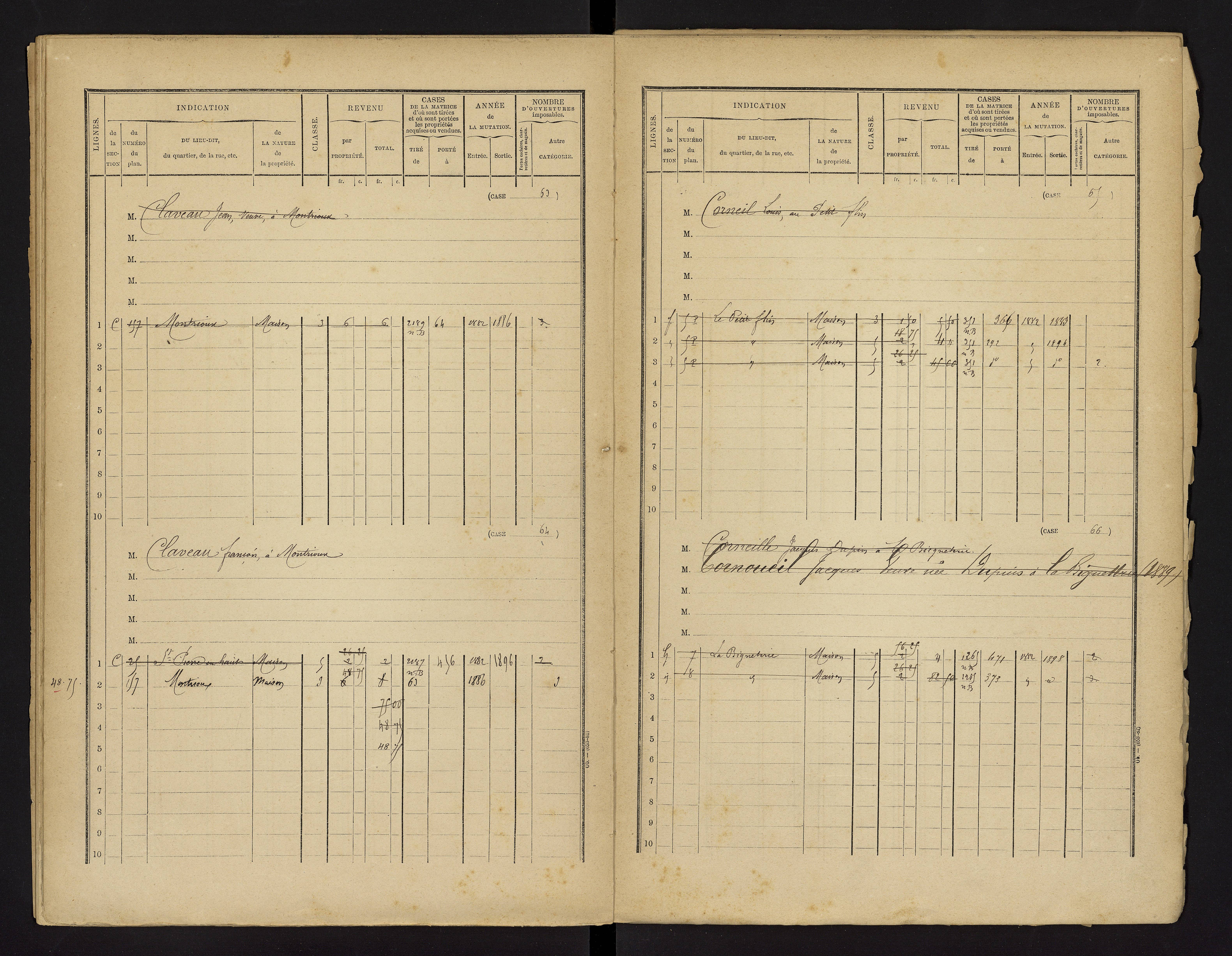 Bonnes - FRAD086_cadastre Cases 1-480 