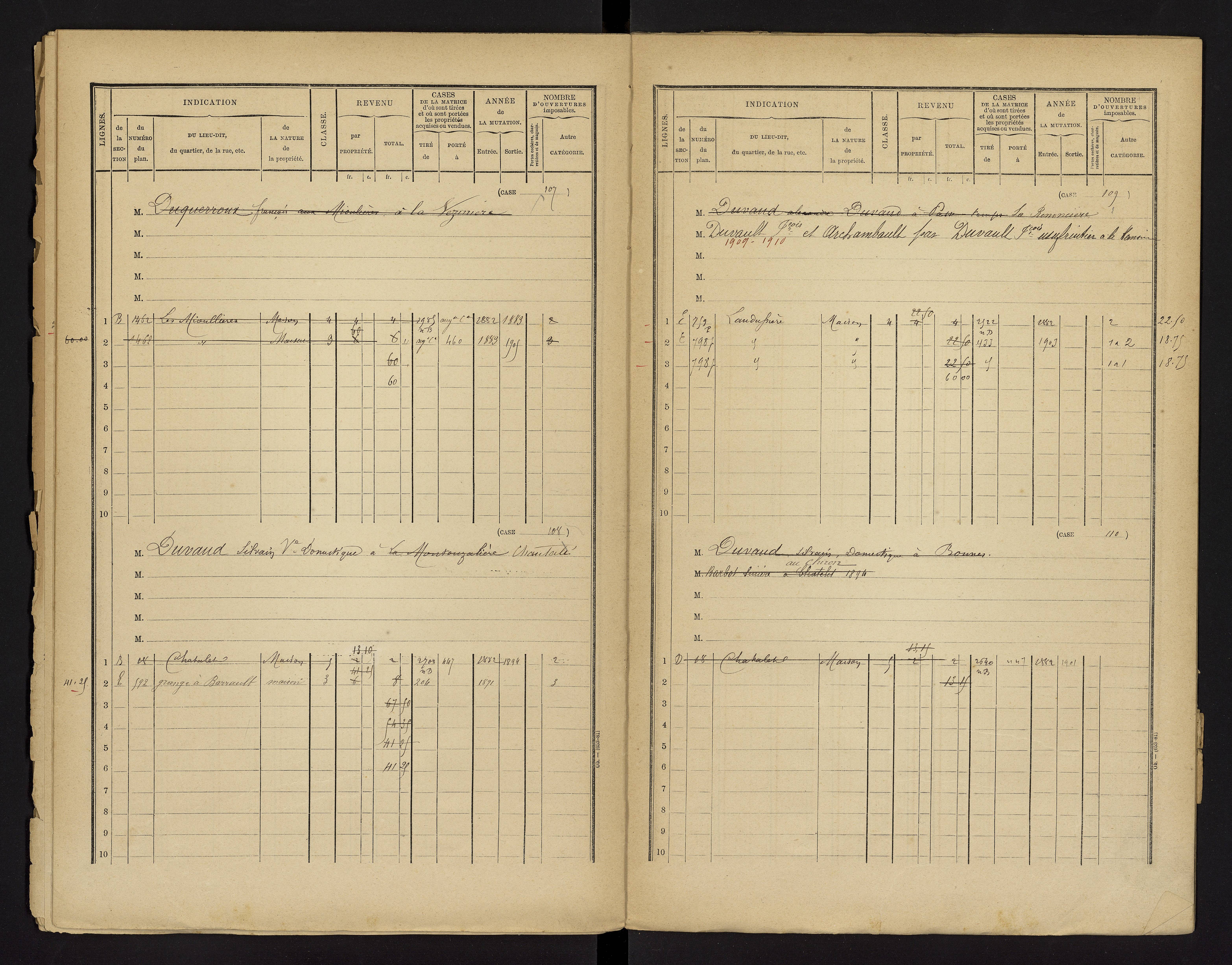 Bonnes - FRAD086_cadastre Cases 1-480 