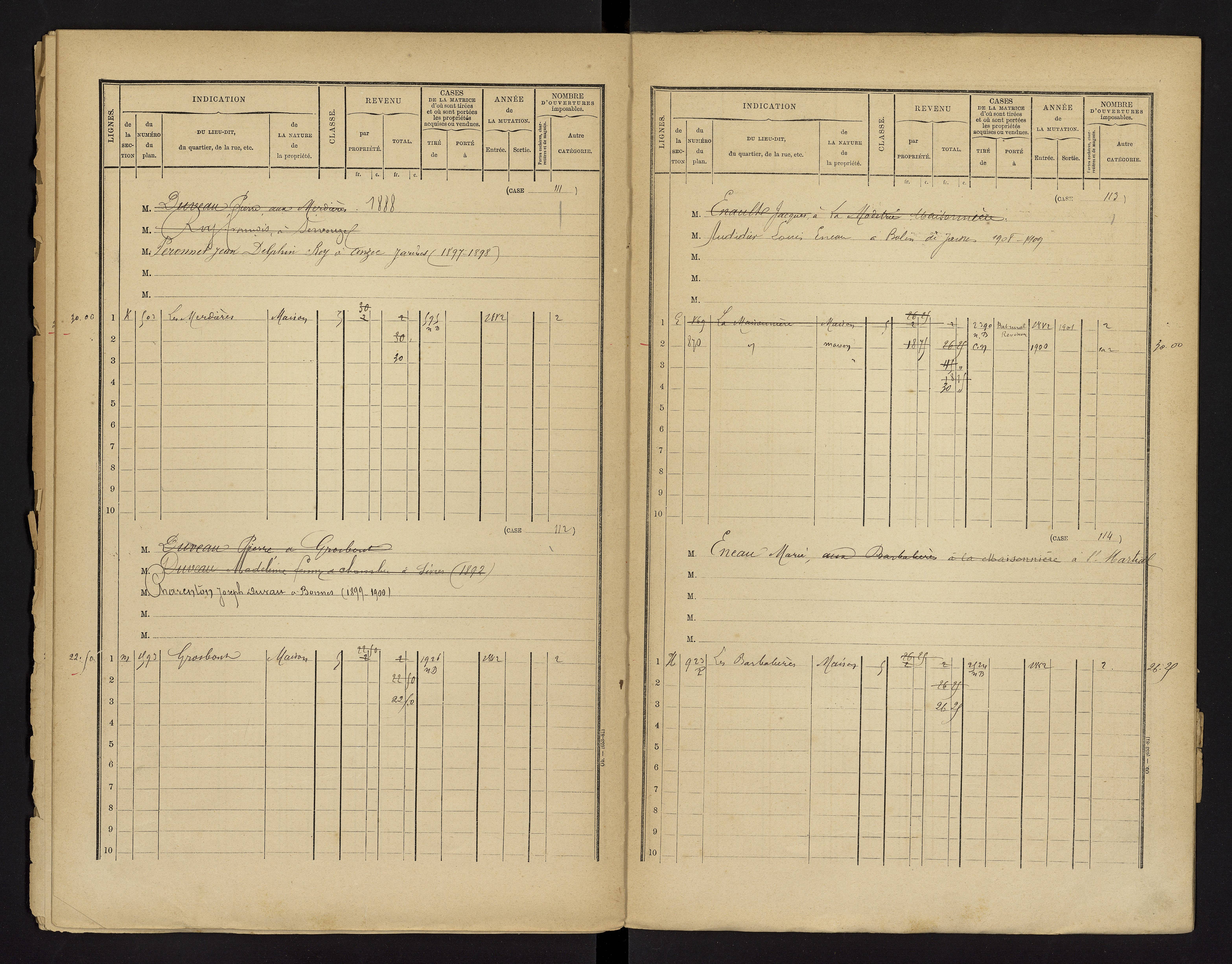 Bonnes - FRAD086_cadastre Cases 1-480 