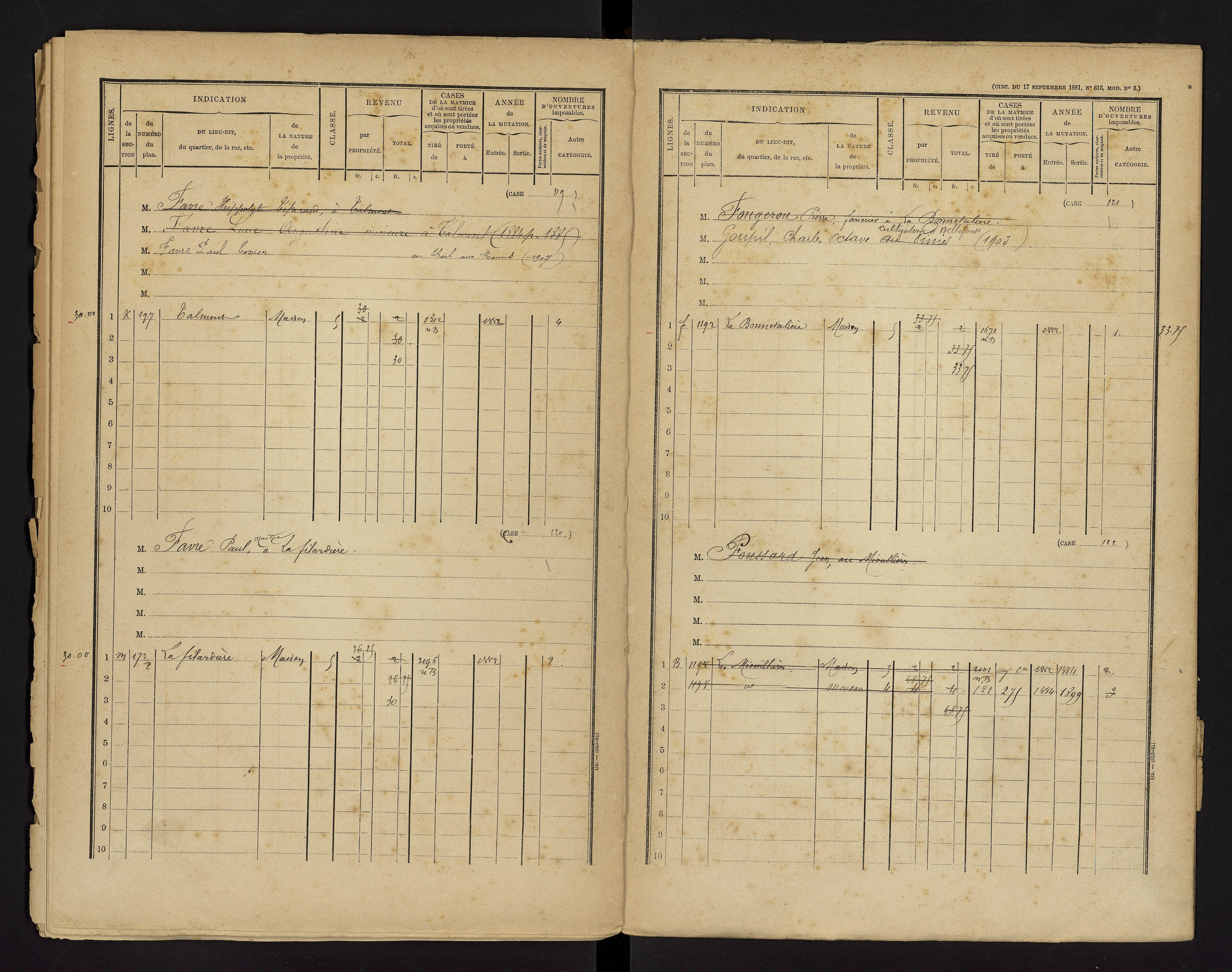 Bonnes - FRAD086_cadastre Cases 1-480 