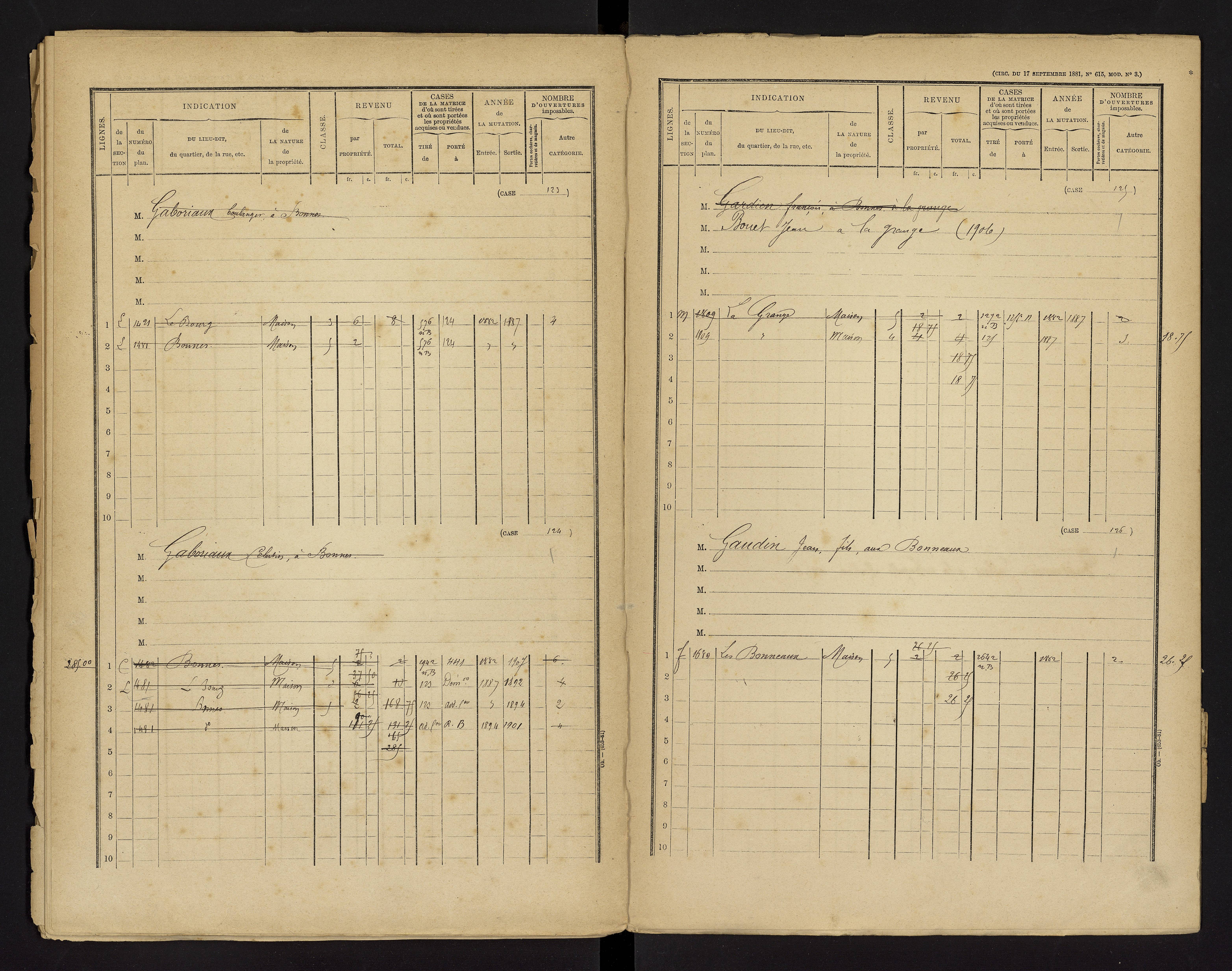 Bonnes - FRAD086_cadastre Cases 1-480 