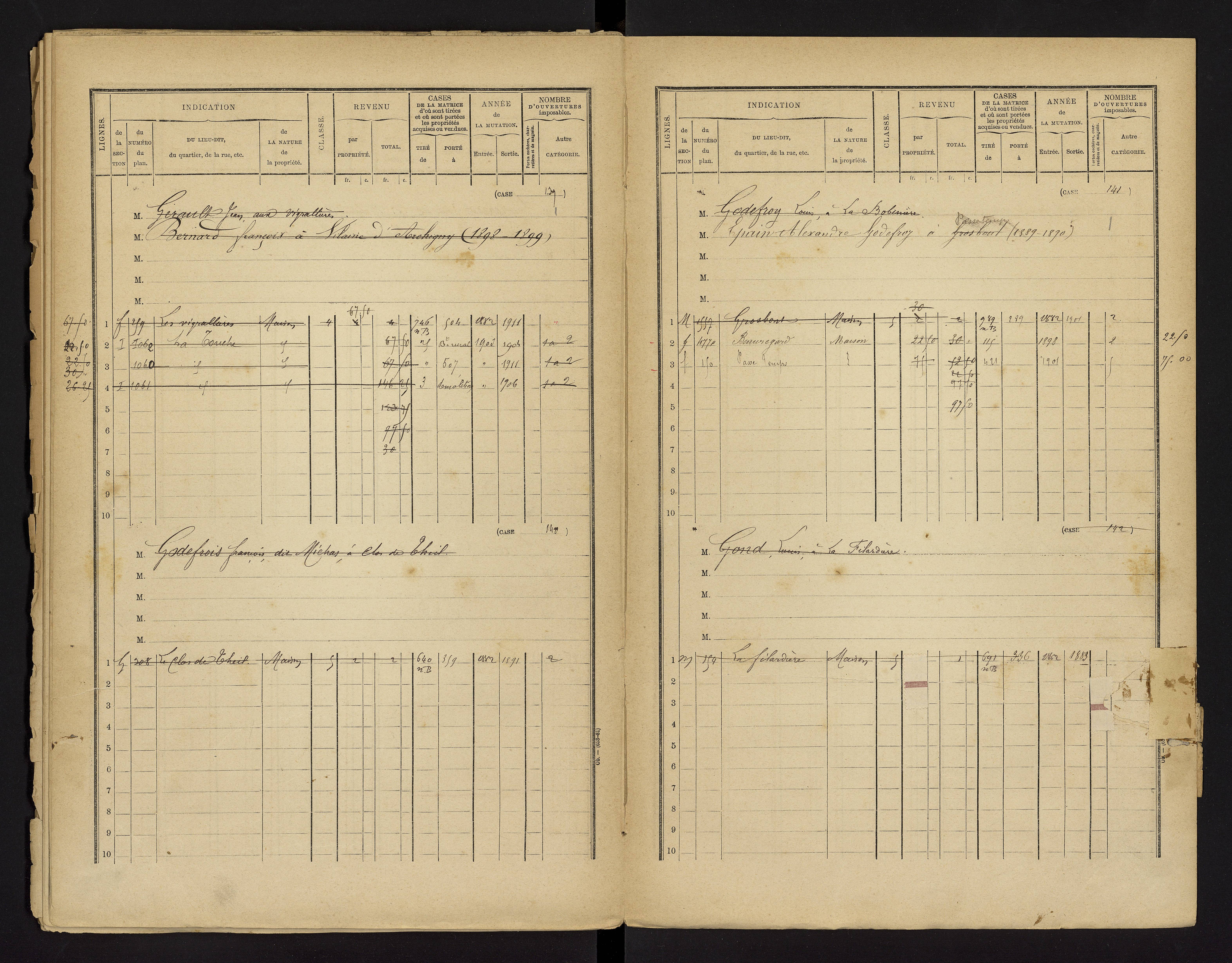 Bonnes - FRAD086_cadastre Cases 1-480 
