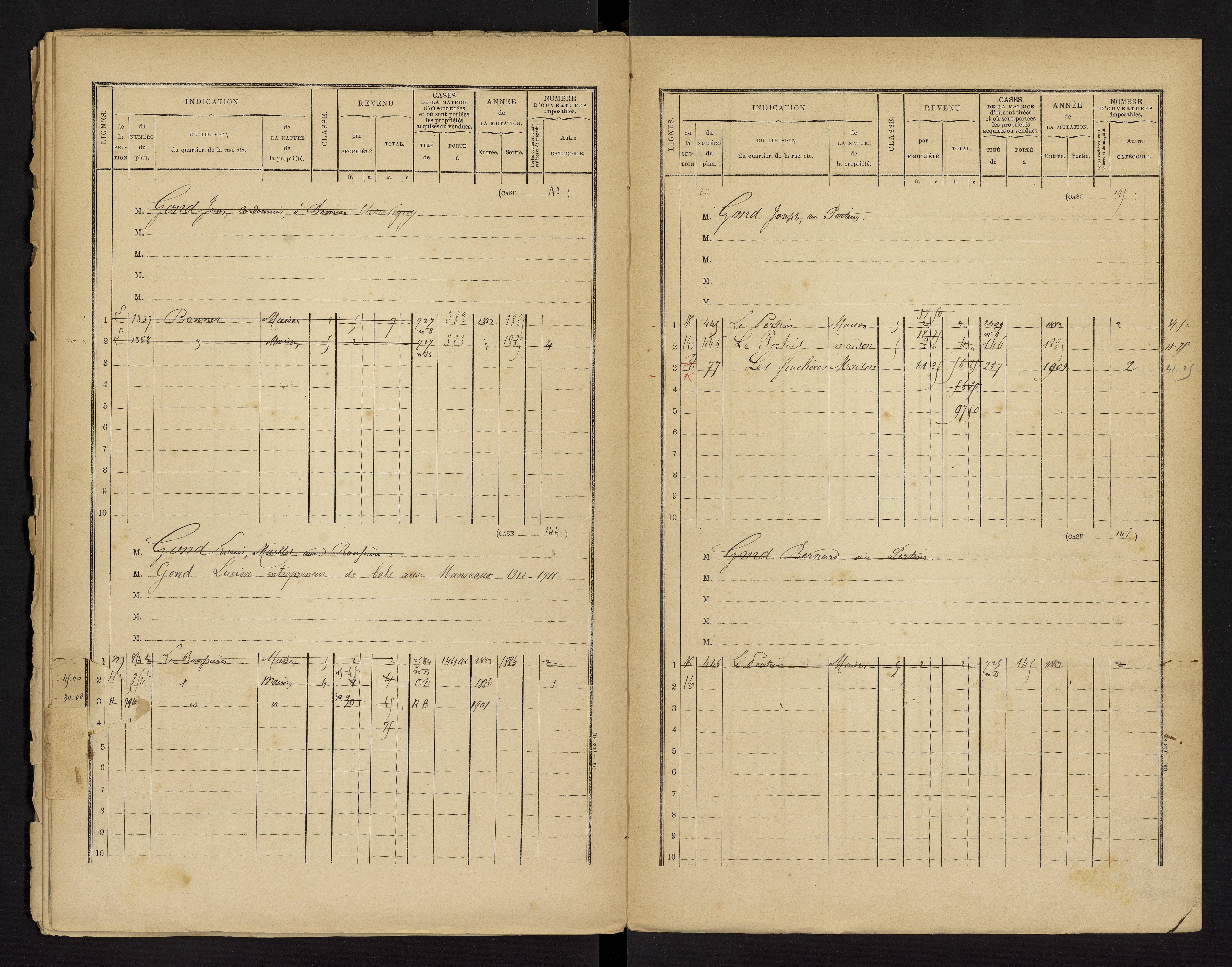 Bonnes - FRAD086_cadastre Cases 1-480 