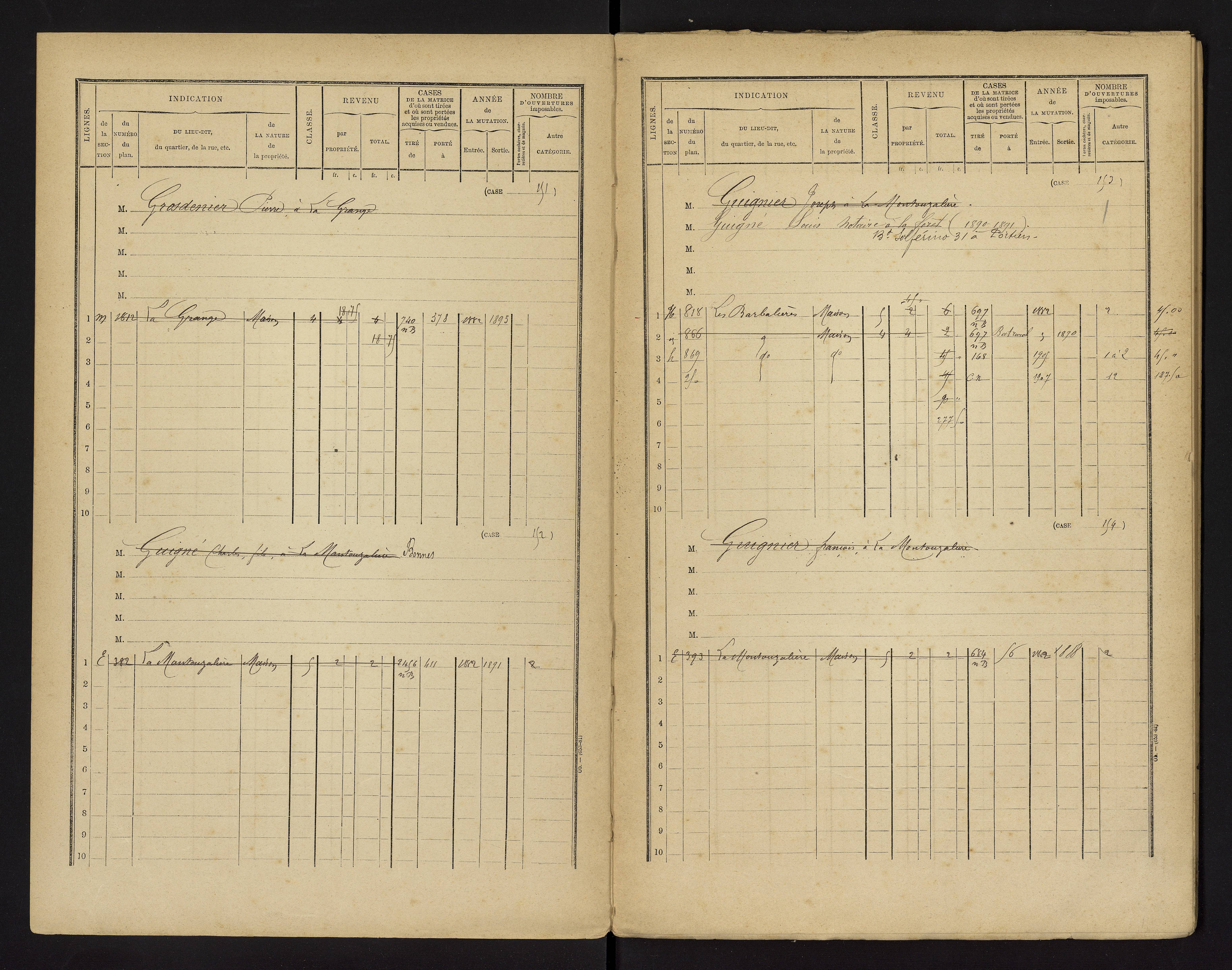 Bonnes - FRAD086_cadastre Cases 1-480 