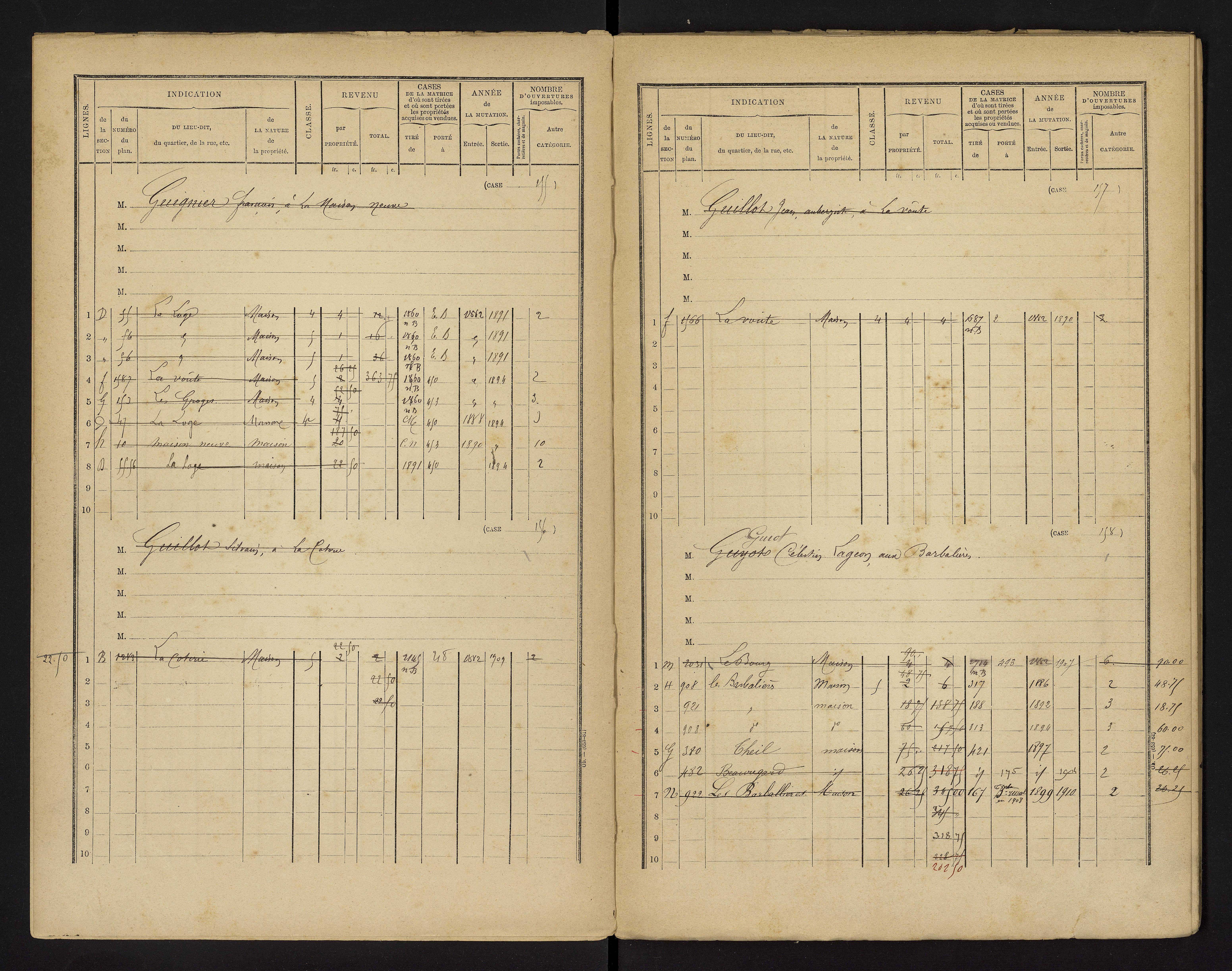 Bonnes - FRAD086_cadastre Cases 1-480 