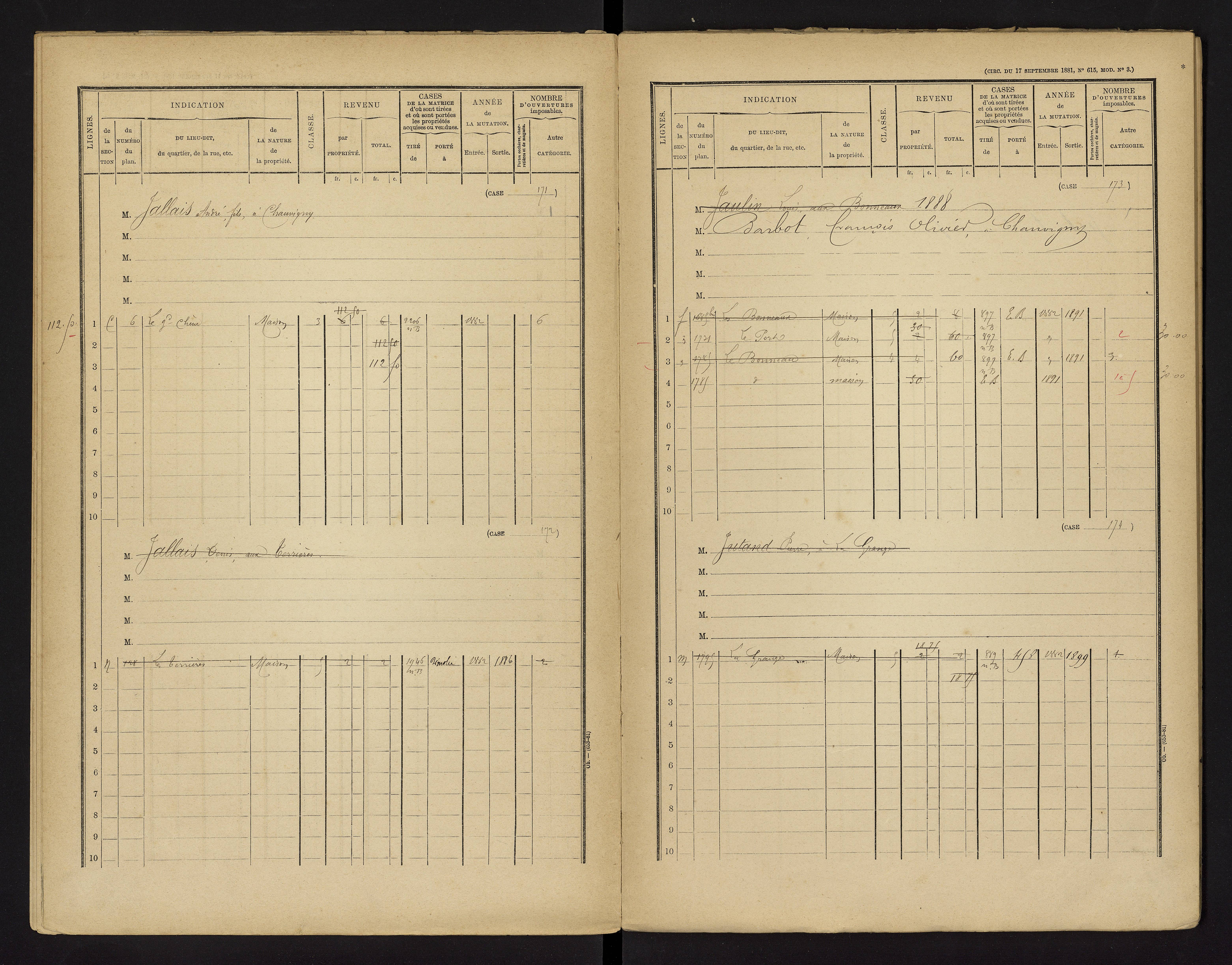 Bonnes - FRAD086_cadastre Cases 1-480 