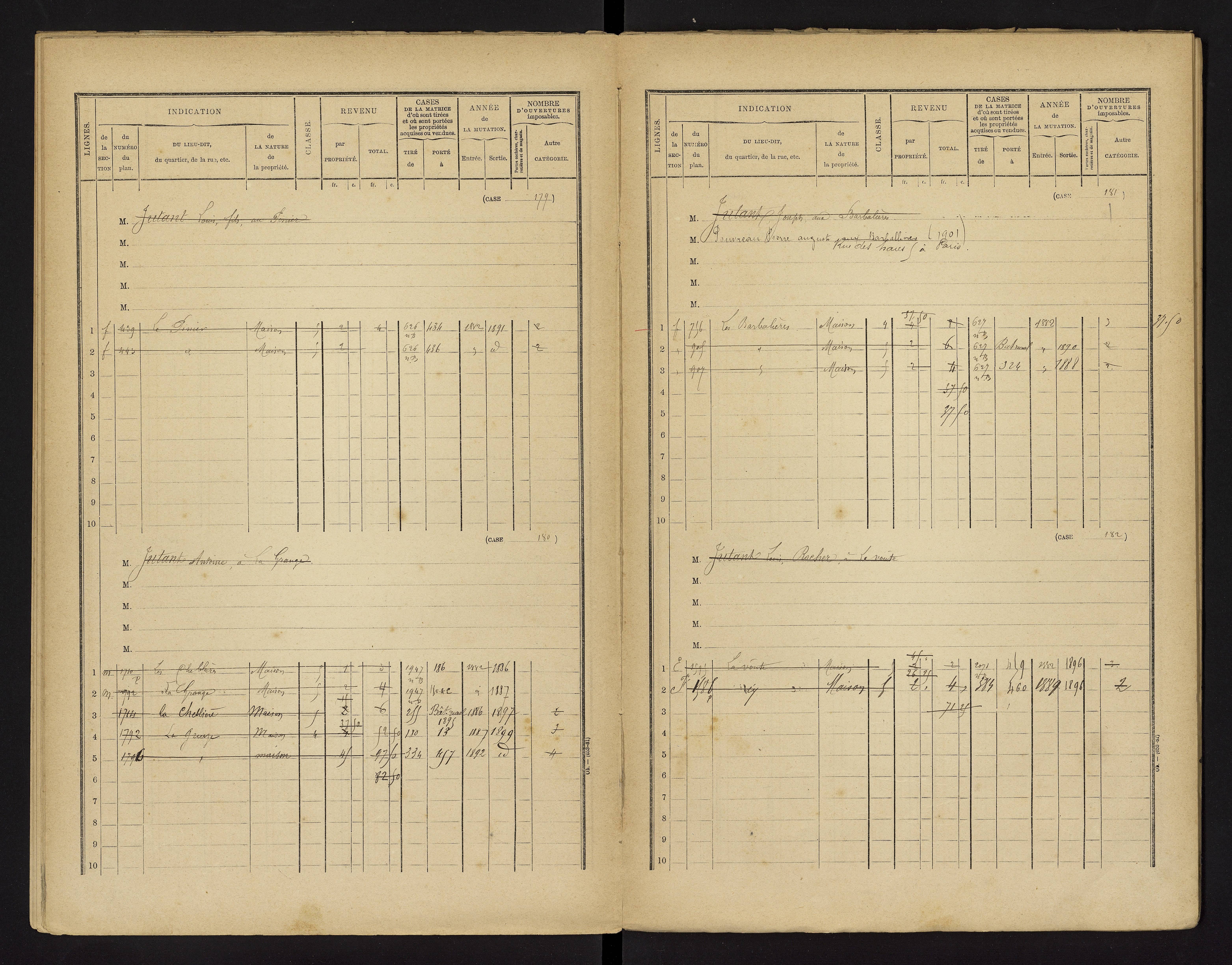 Bonnes - FRAD086_cadastre Cases 1-480 