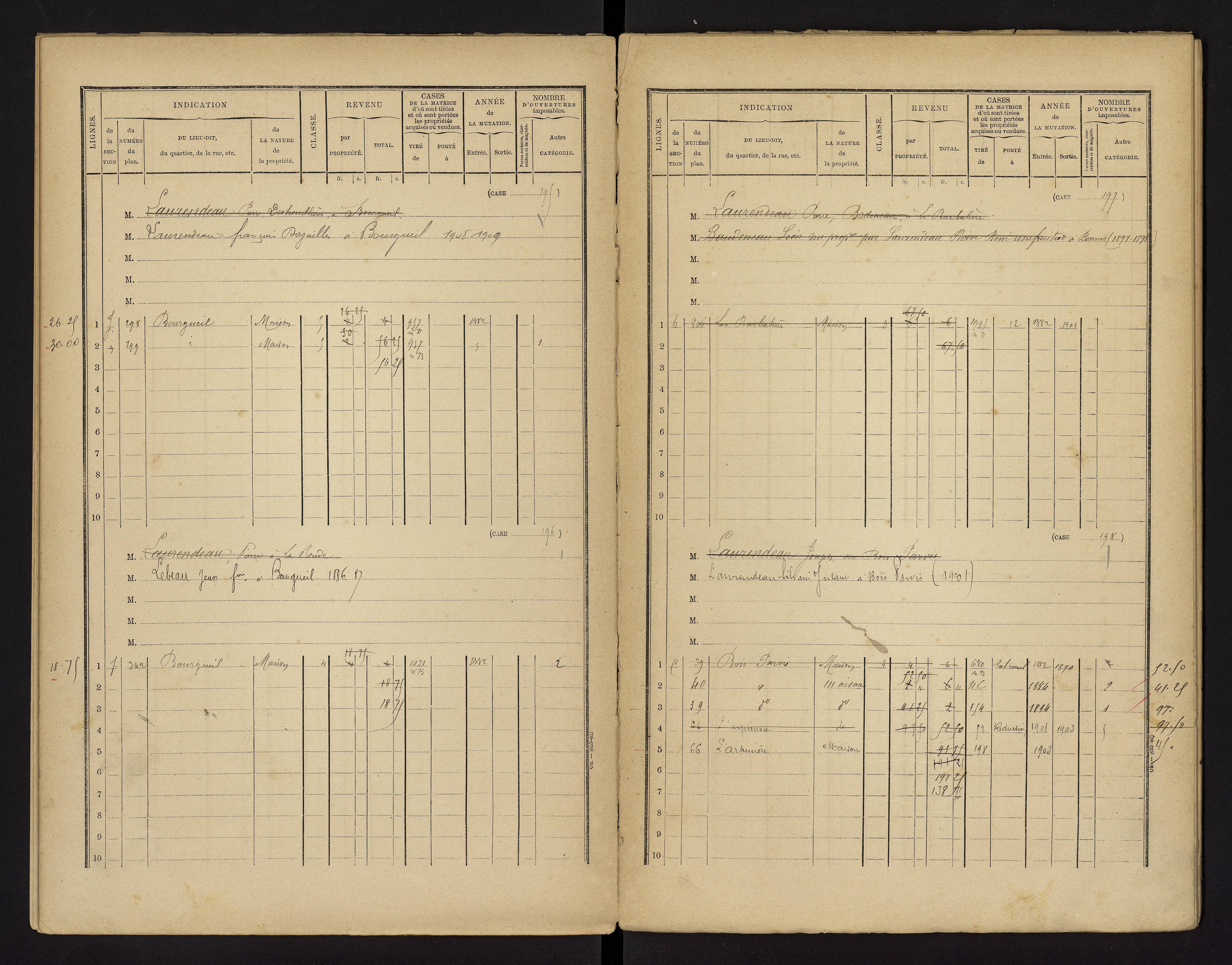 Bonnes - FRAD086_cadastre Cases 1-480 
