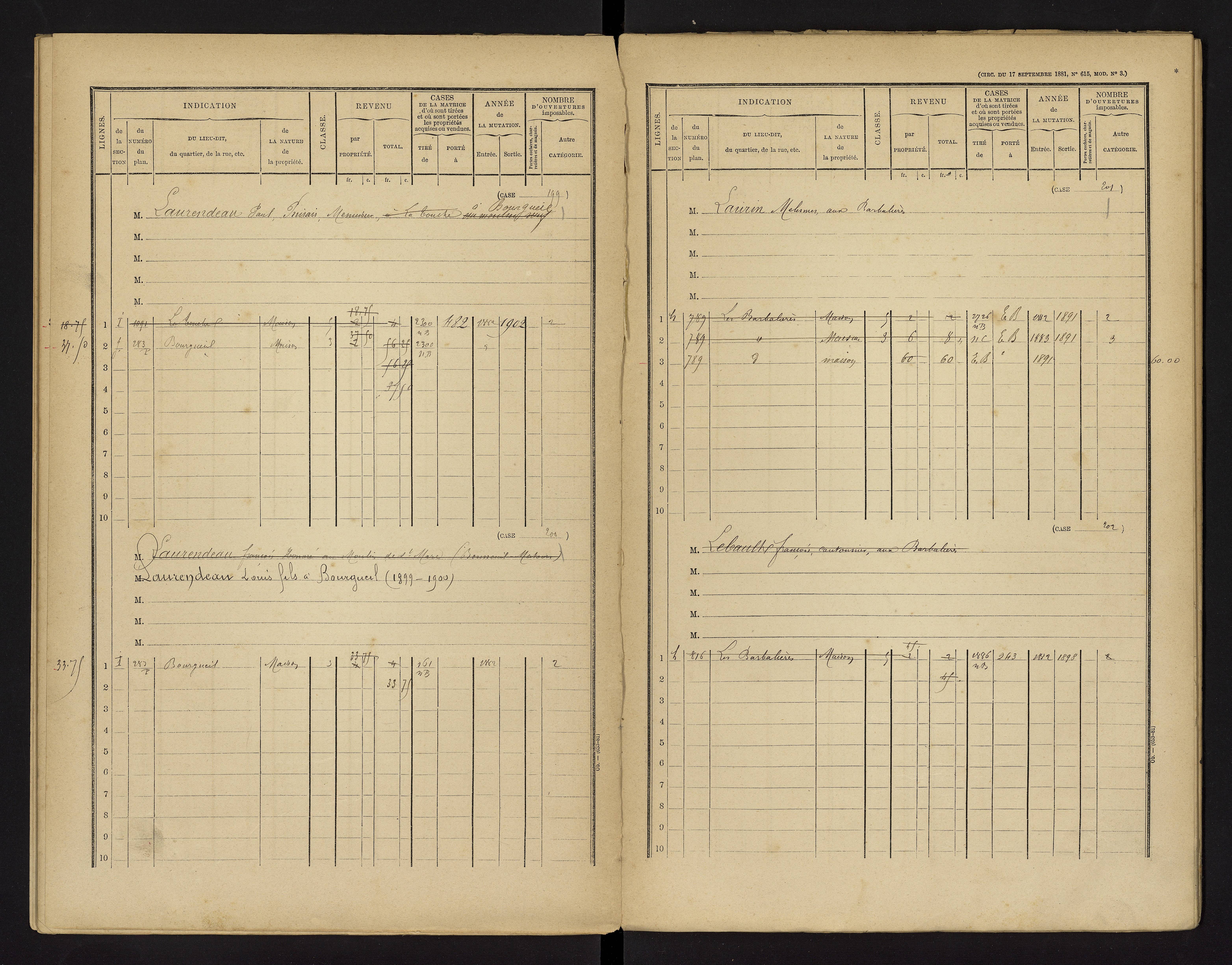 Bonnes - FRAD086_cadastre Cases 1-480 