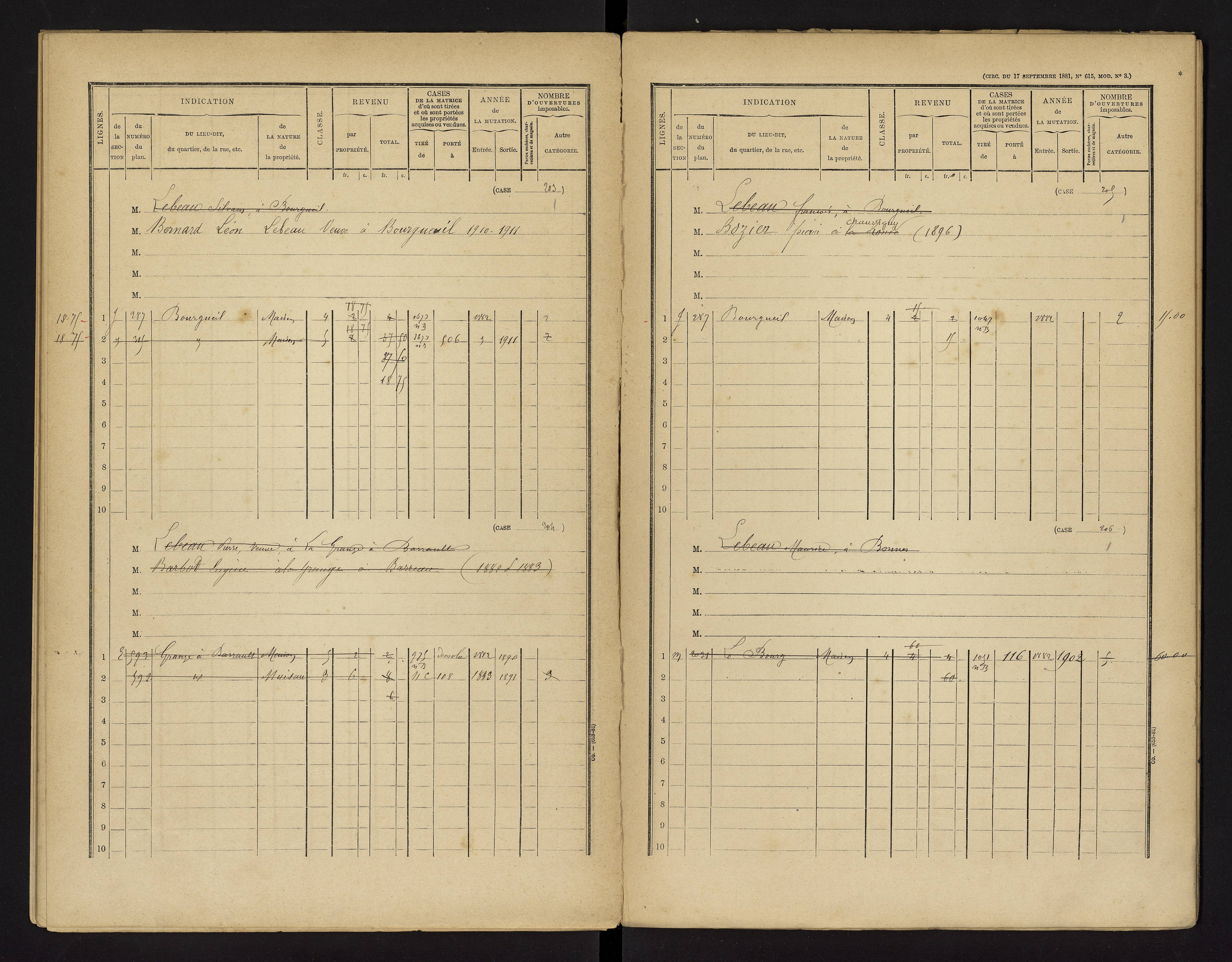 Bonnes - FRAD086_cadastre Cases 1-480 