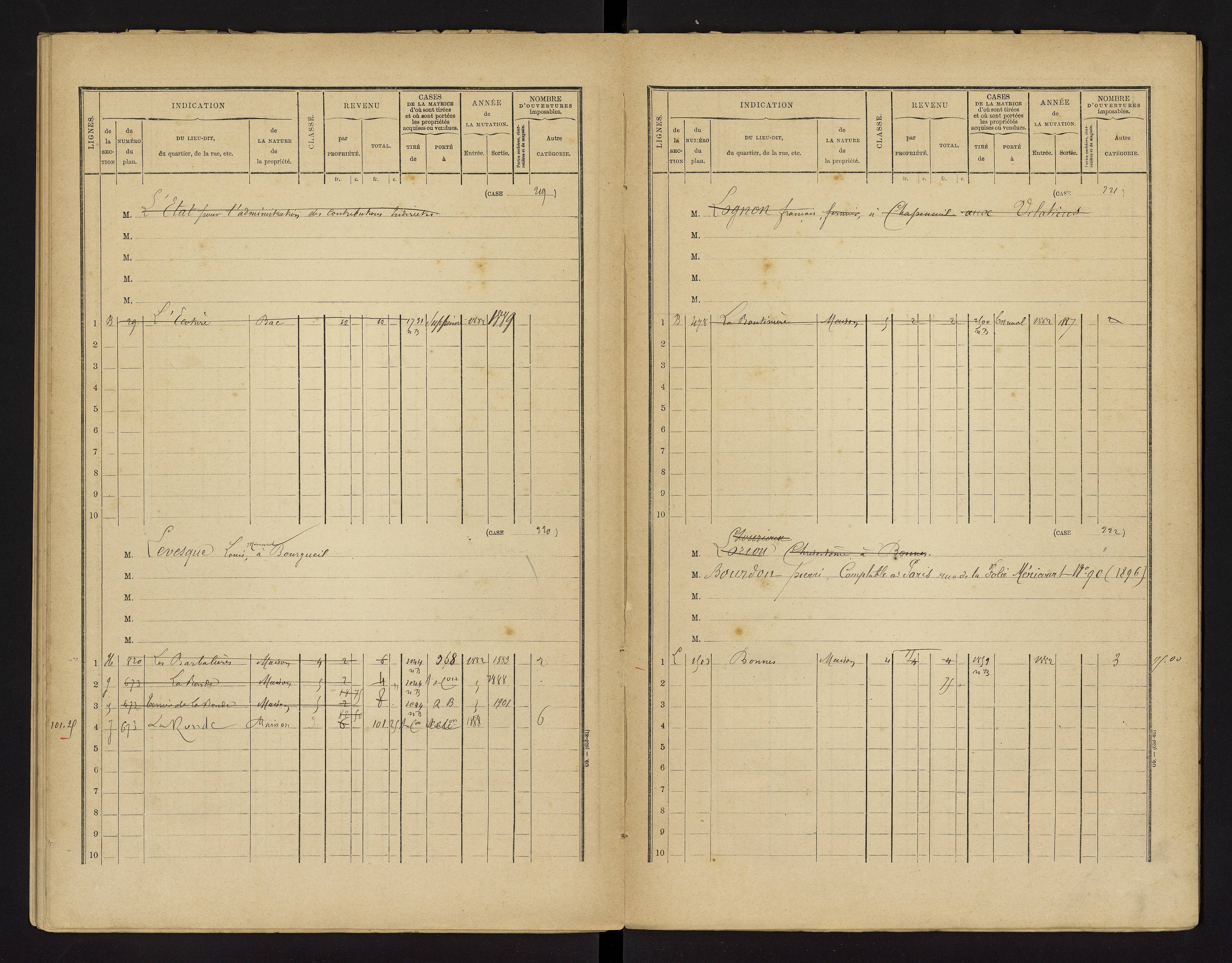 Bonnes - FRAD086_cadastre Cases 1-480 