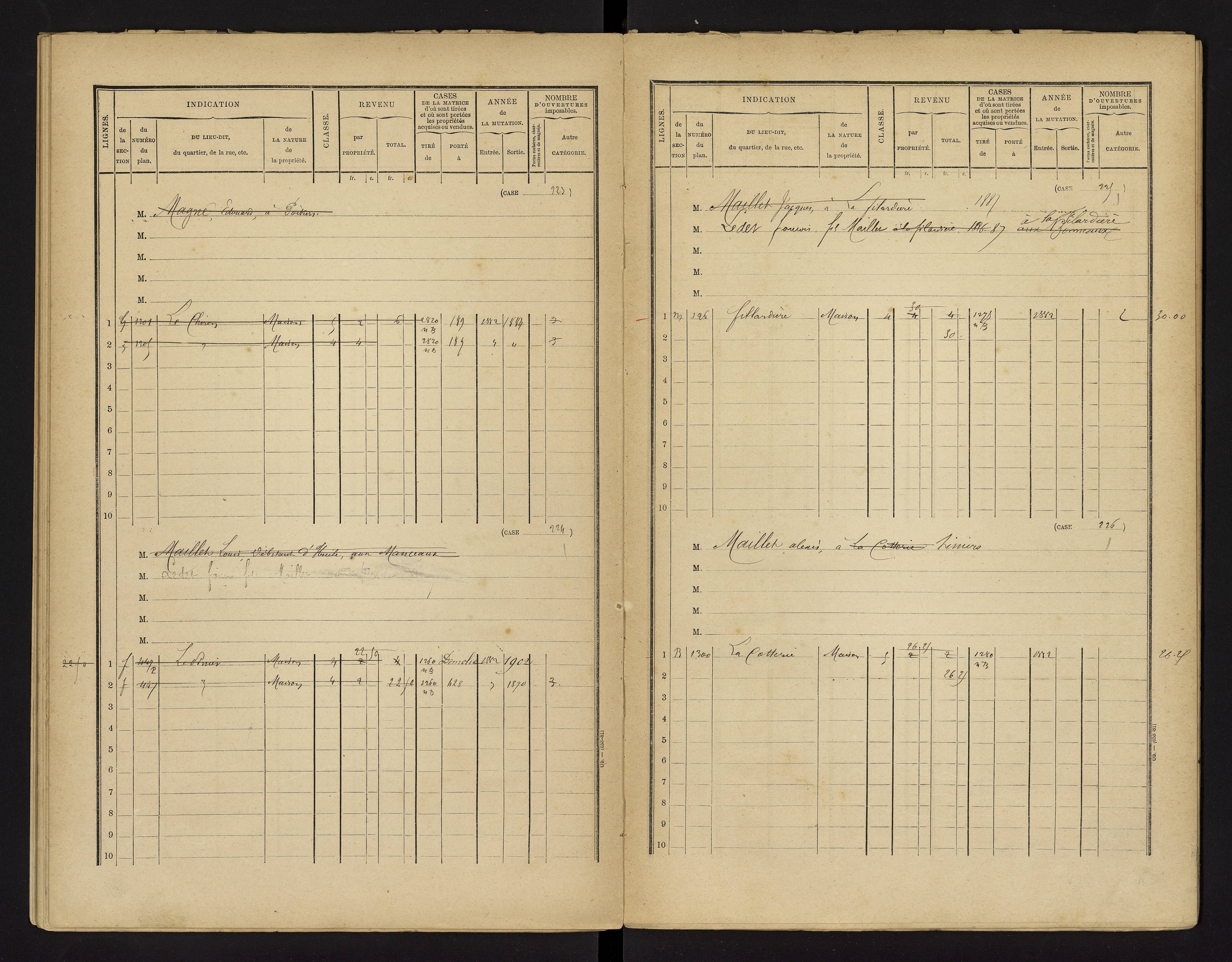 Bonnes - FRAD086_cadastre Cases 1-480 