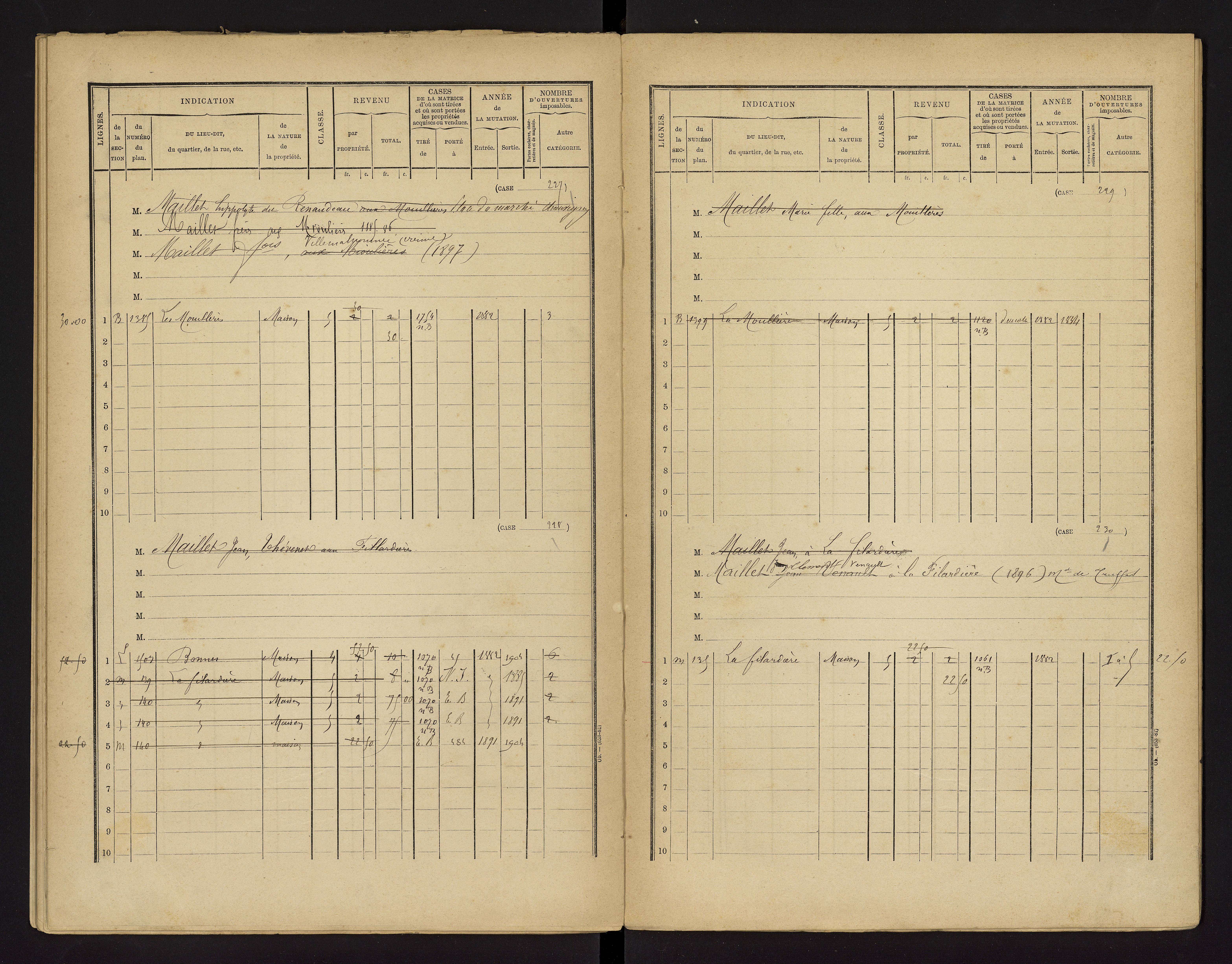 Bonnes - FRAD086_cadastre Cases 1-480 