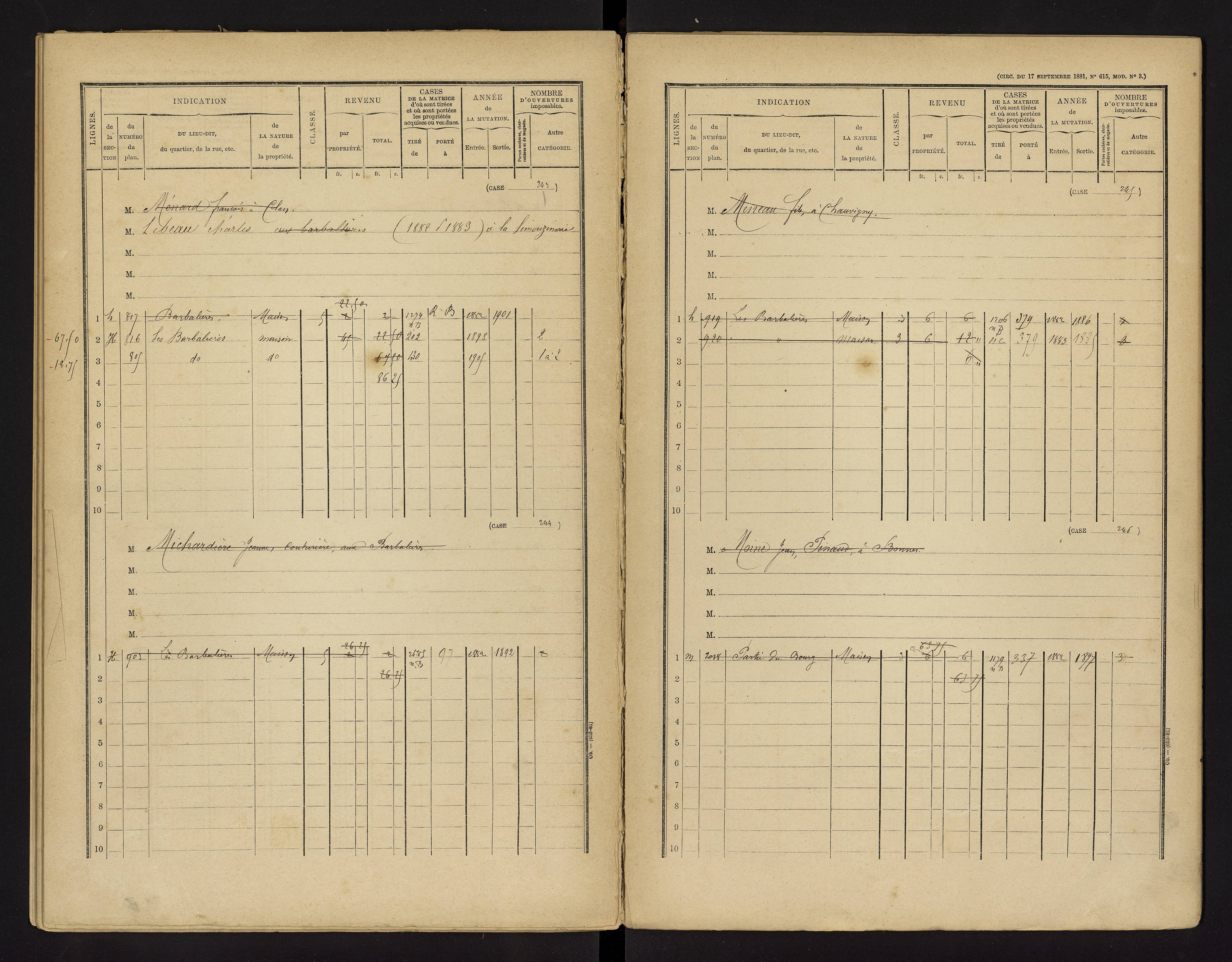Bonnes - FRAD086_cadastre Cases 1-480 