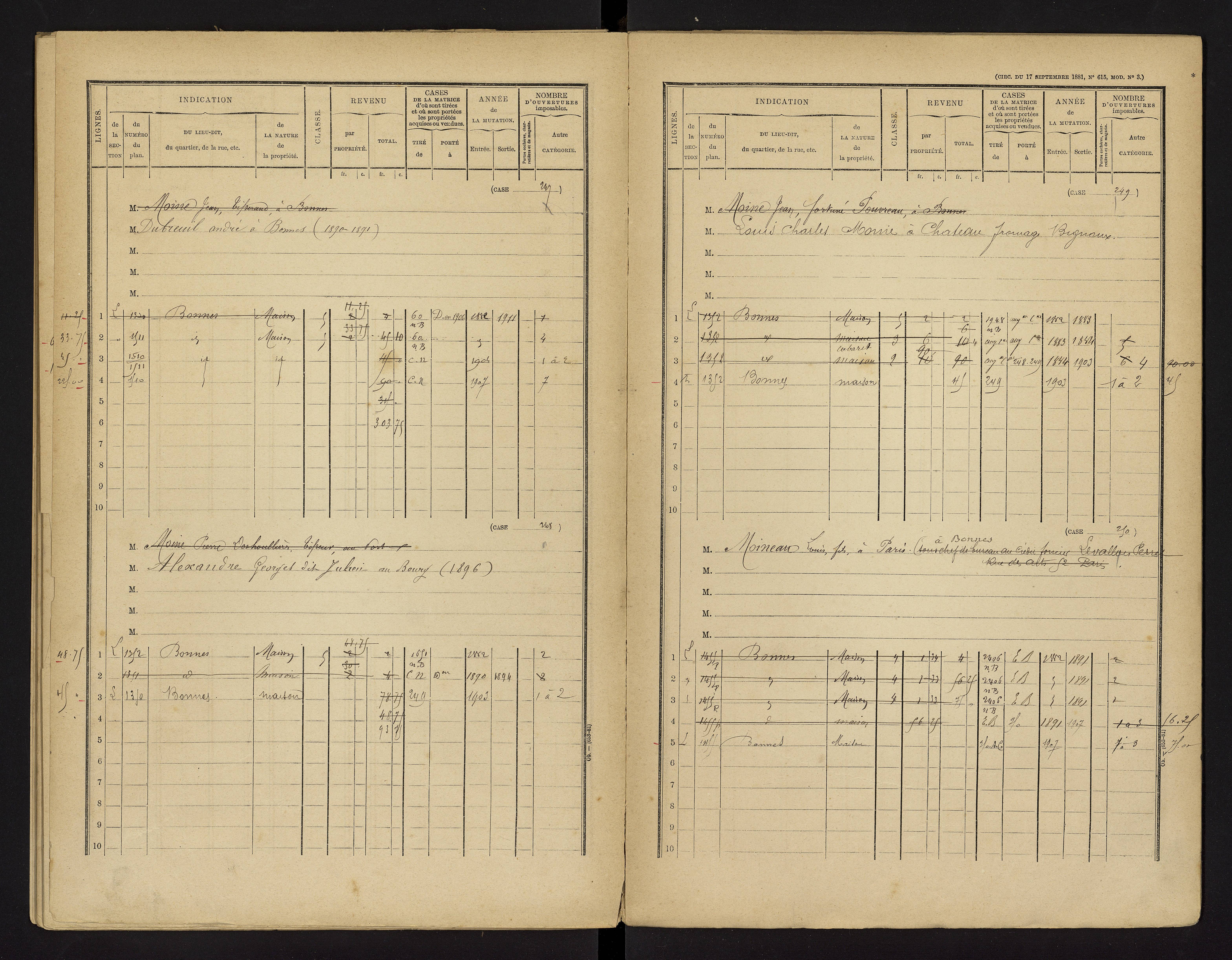 Bonnes - FRAD086_cadastre Cases 1-480 