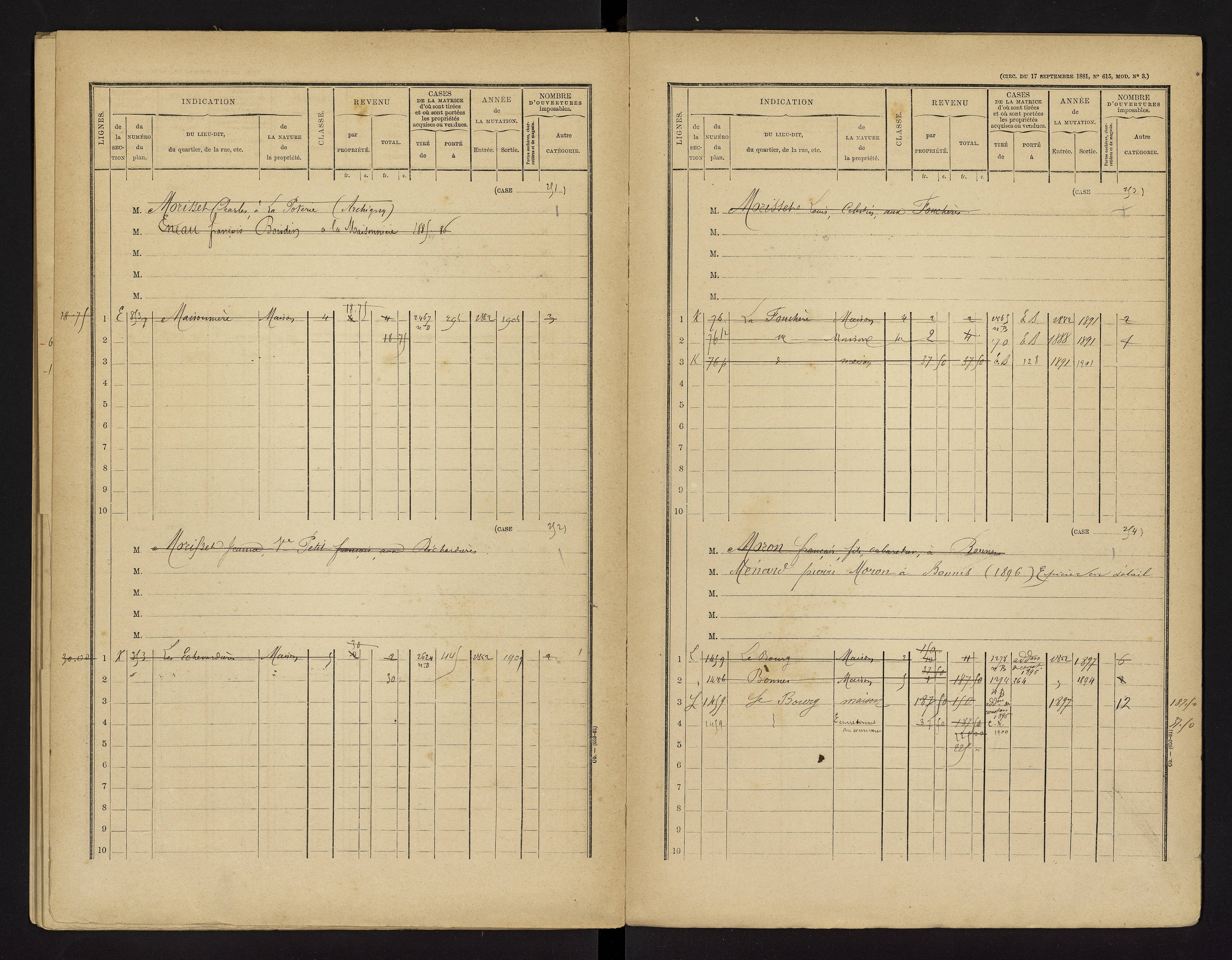 Bonnes - FRAD086_cadastre Cases 1-480 